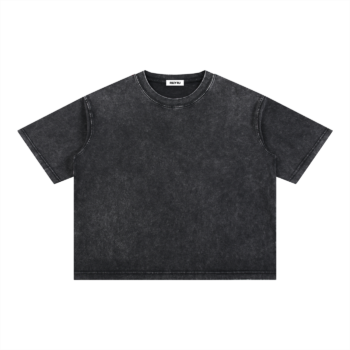 Basic Mineral Wash Boxy Cotton Men's Women's T-Shirt