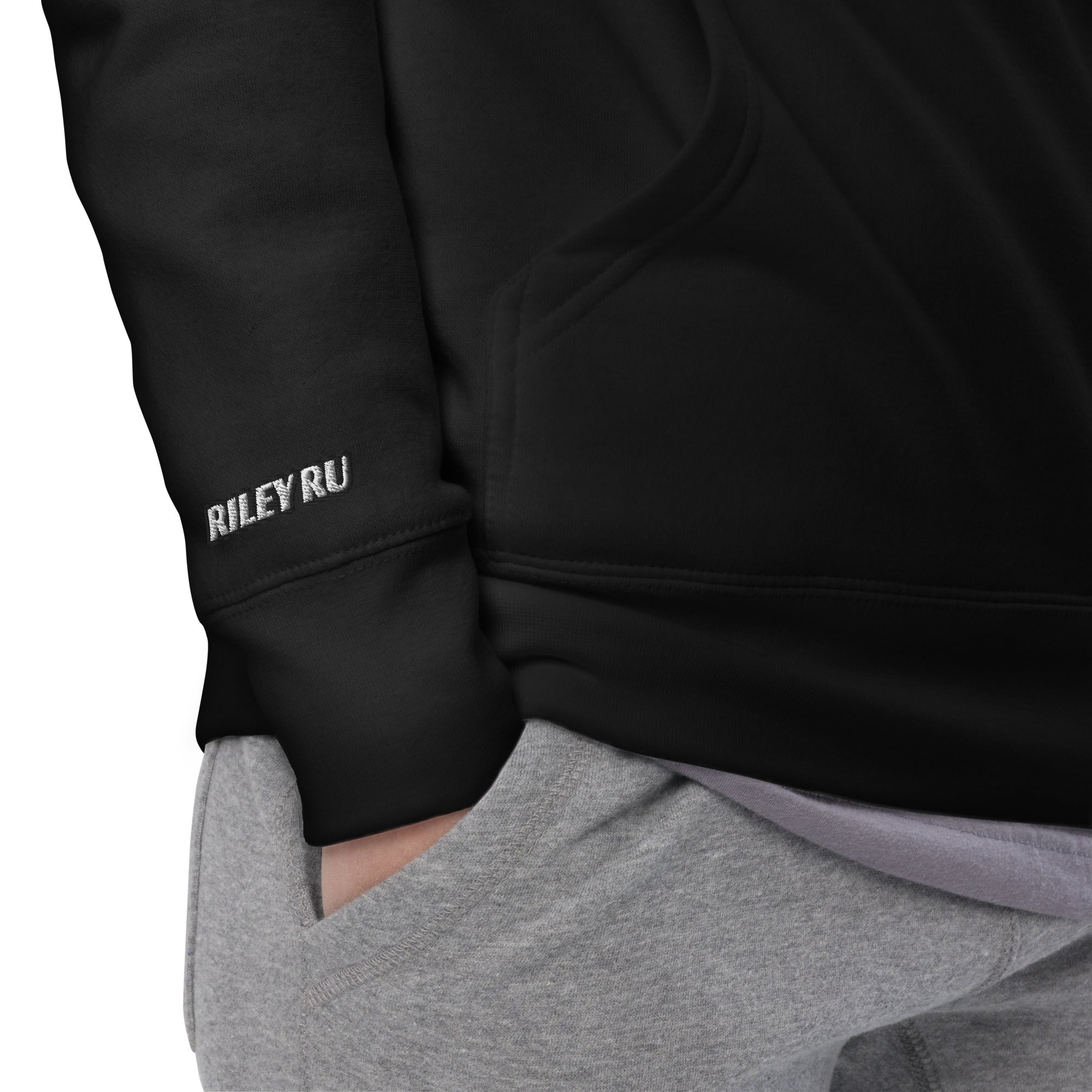 RILEY RU Embroidered Logo Sport Unisex Hoodie