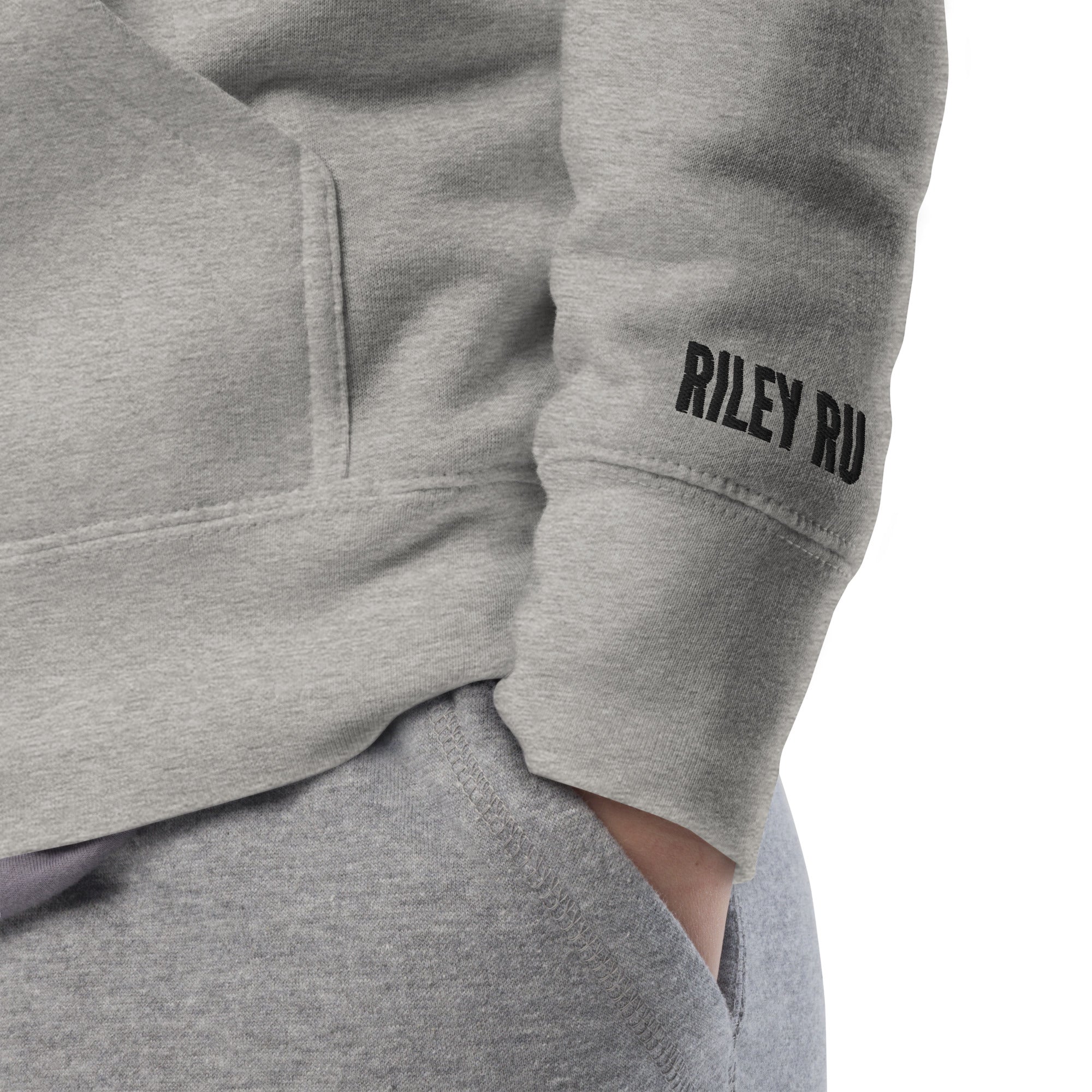 RILEY RU Embroidered Logo Unisex Hoodie