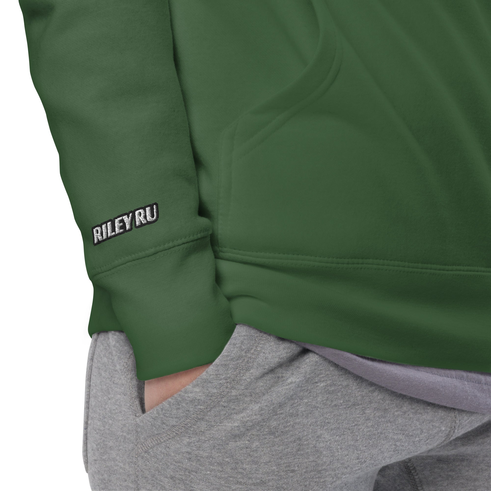 RILEY RU Embroidered Logo Sport Unisex Hoodie