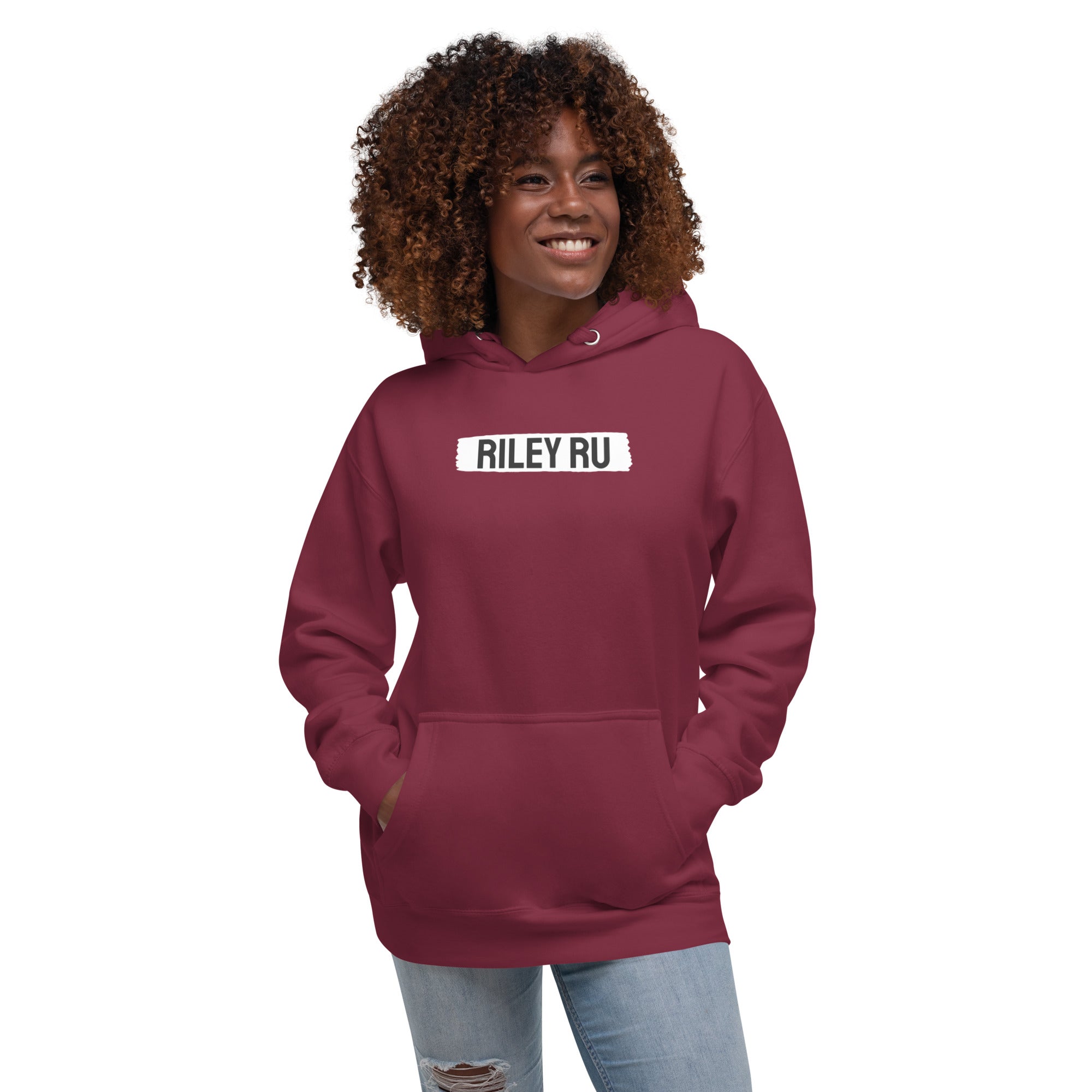 RILEY RU Block Logo Unisex Hoodie