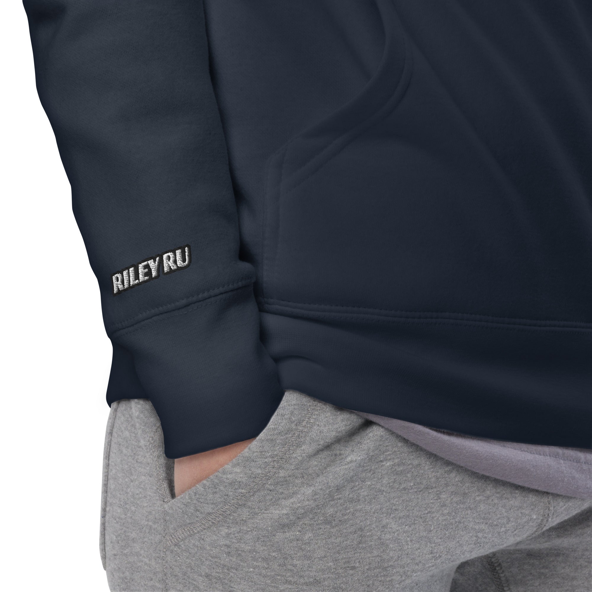 RILEY RU Embroidered Logo Sport Unisex Hoodie