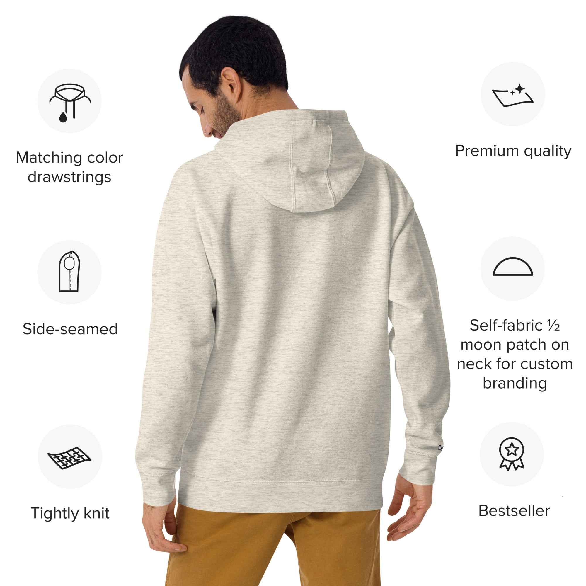 RILEY RU Embroidered Logo Sport Unisex Hoodie