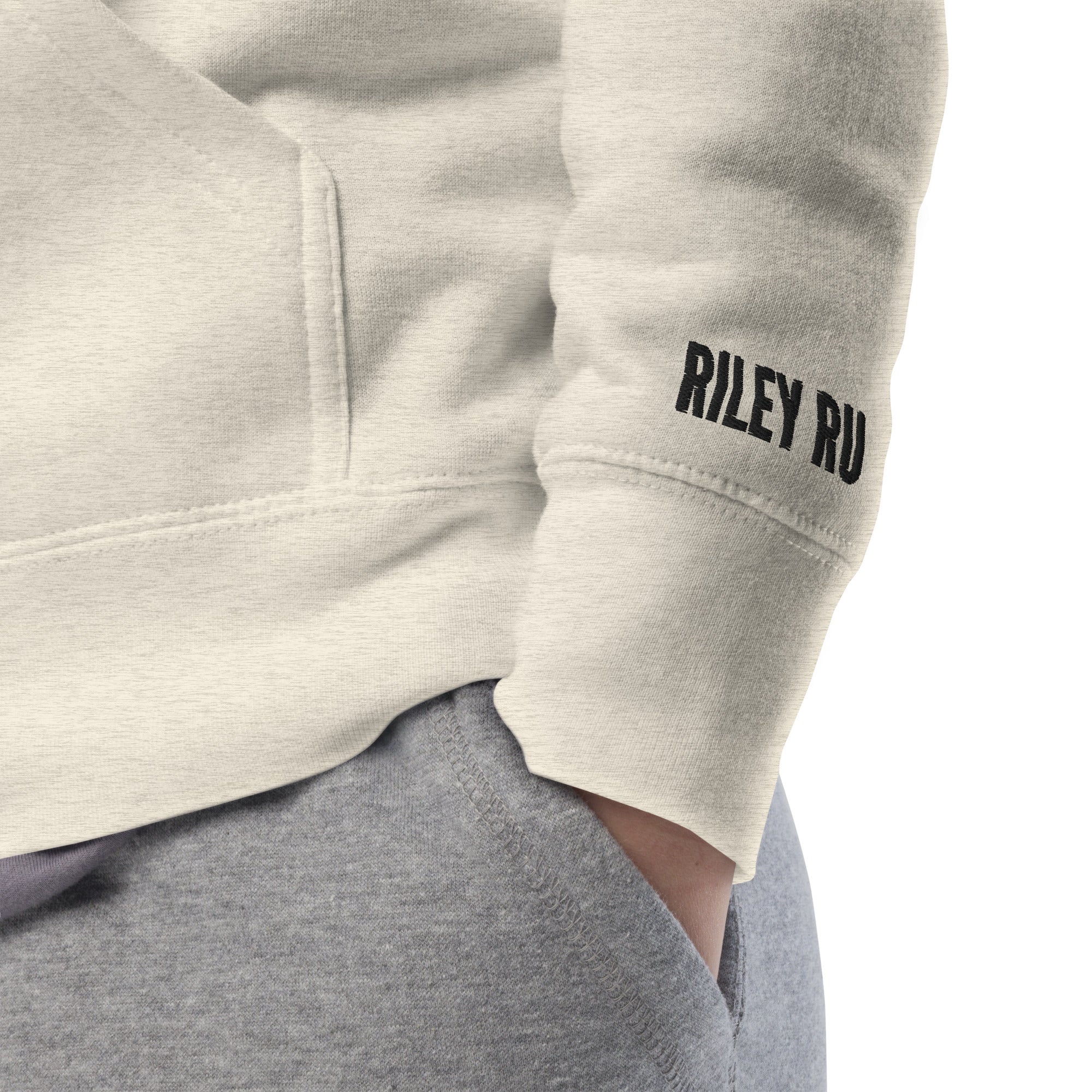 RILEY RU Embroidered Logo Unisex Hoodie
