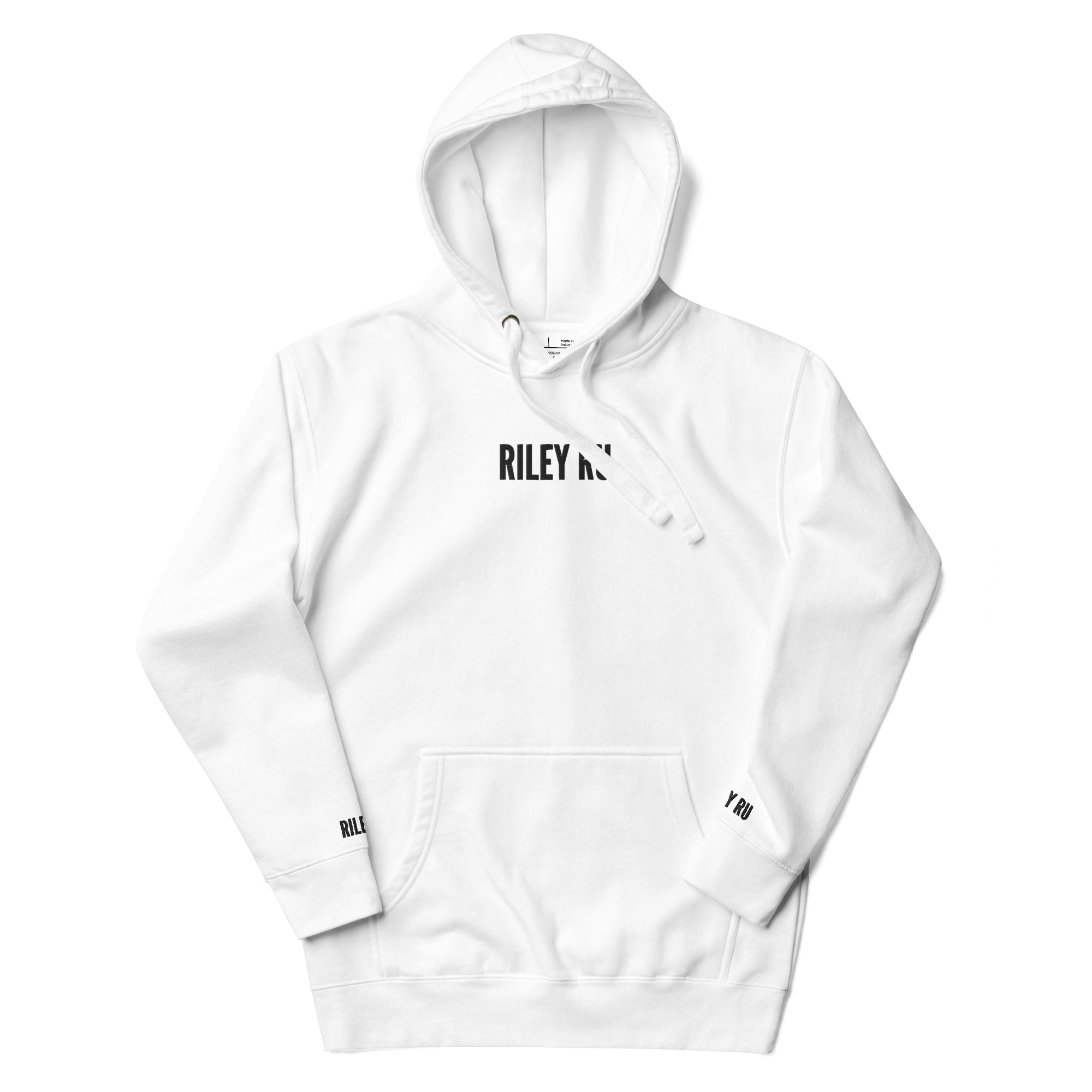 RILEY RU Embroidered Logo Unisex Hoodie
