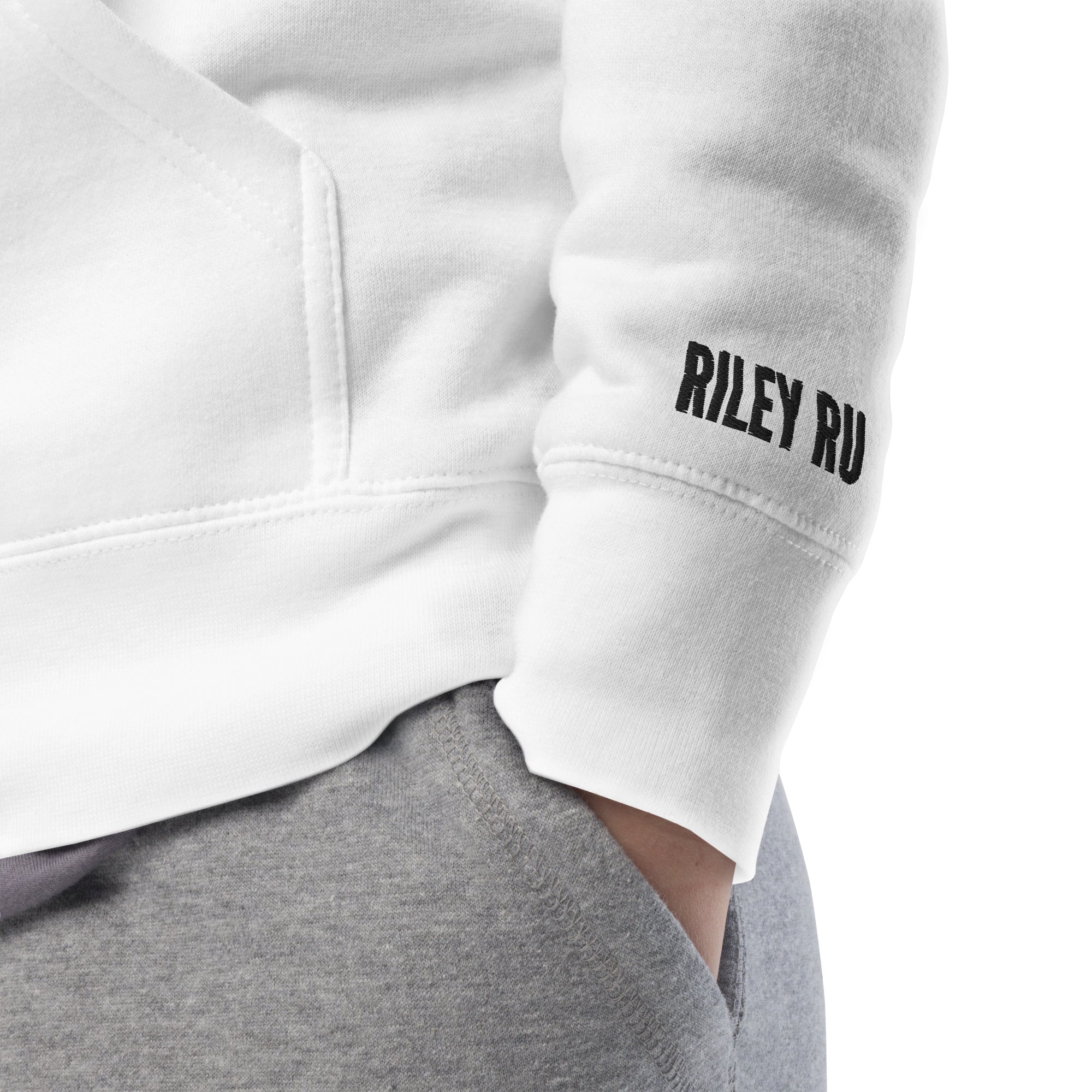 RILEY RU Embroidered Logo Unisex Hoodie