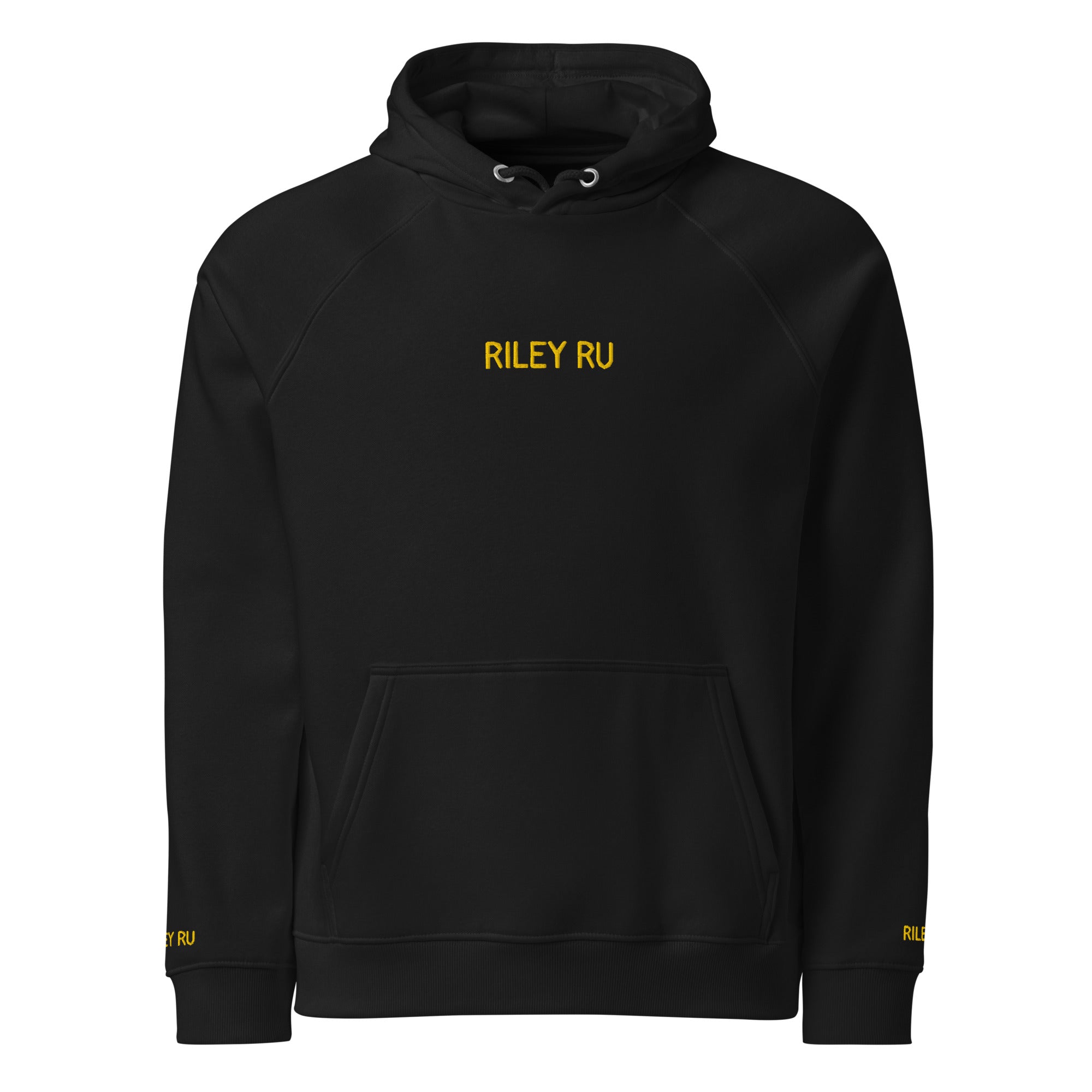 RILEY RU Embroidered Logo Unisex Eco Raglan Hoodie