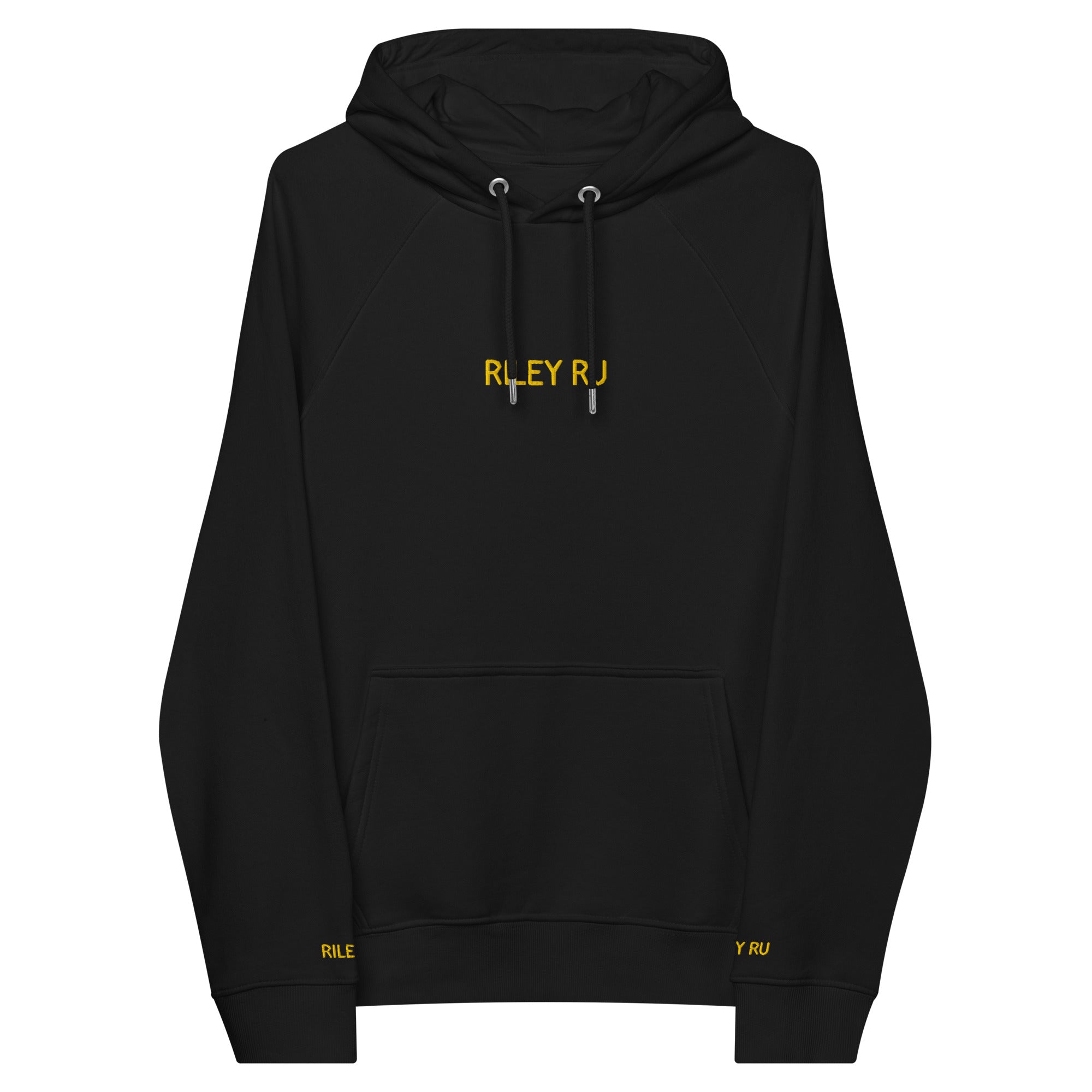 RILEY RU Embroidered Logo Unisex Eco Raglan Hoodie
