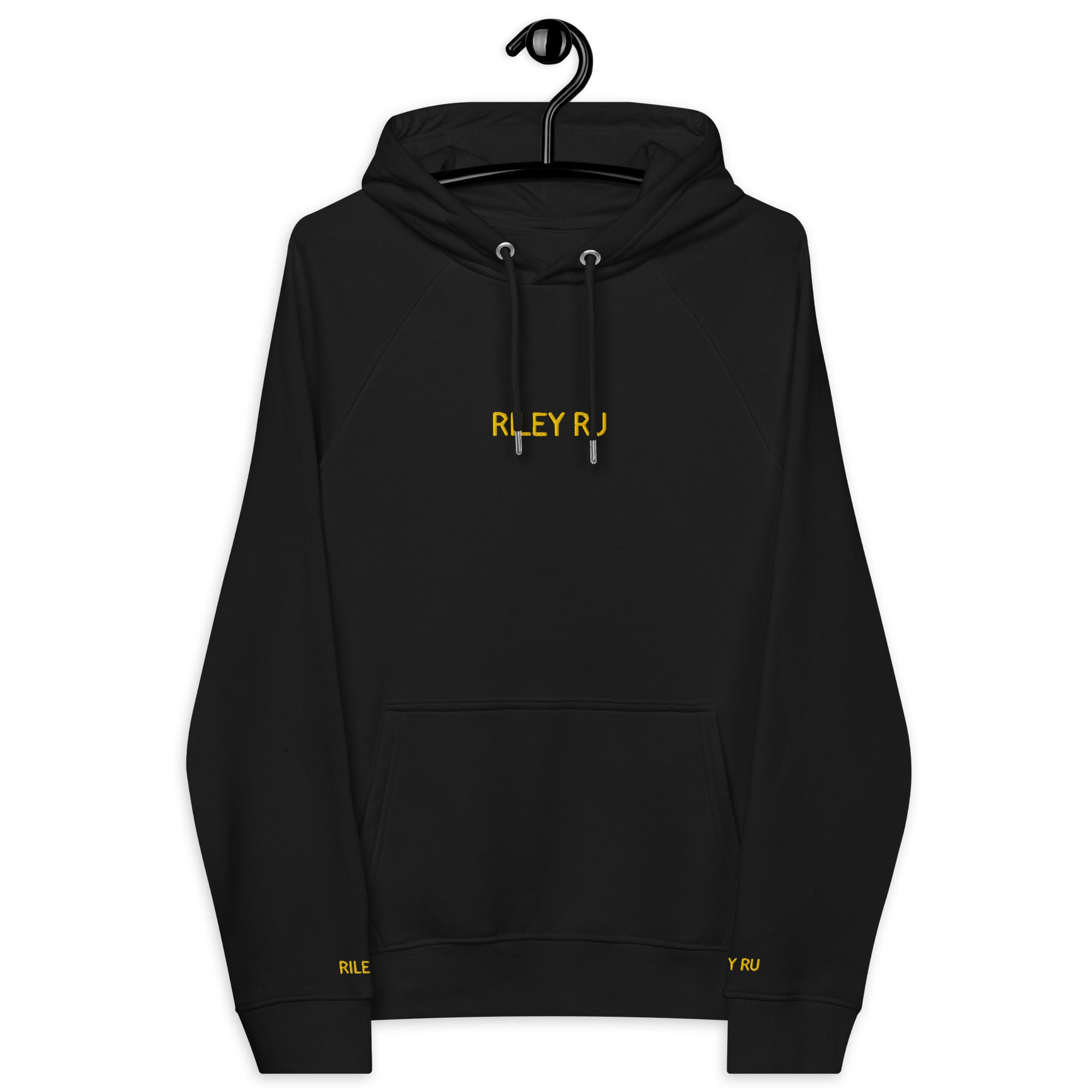 RILEY RU Embroidered Logo Unisex Eco Raglan Hoodie