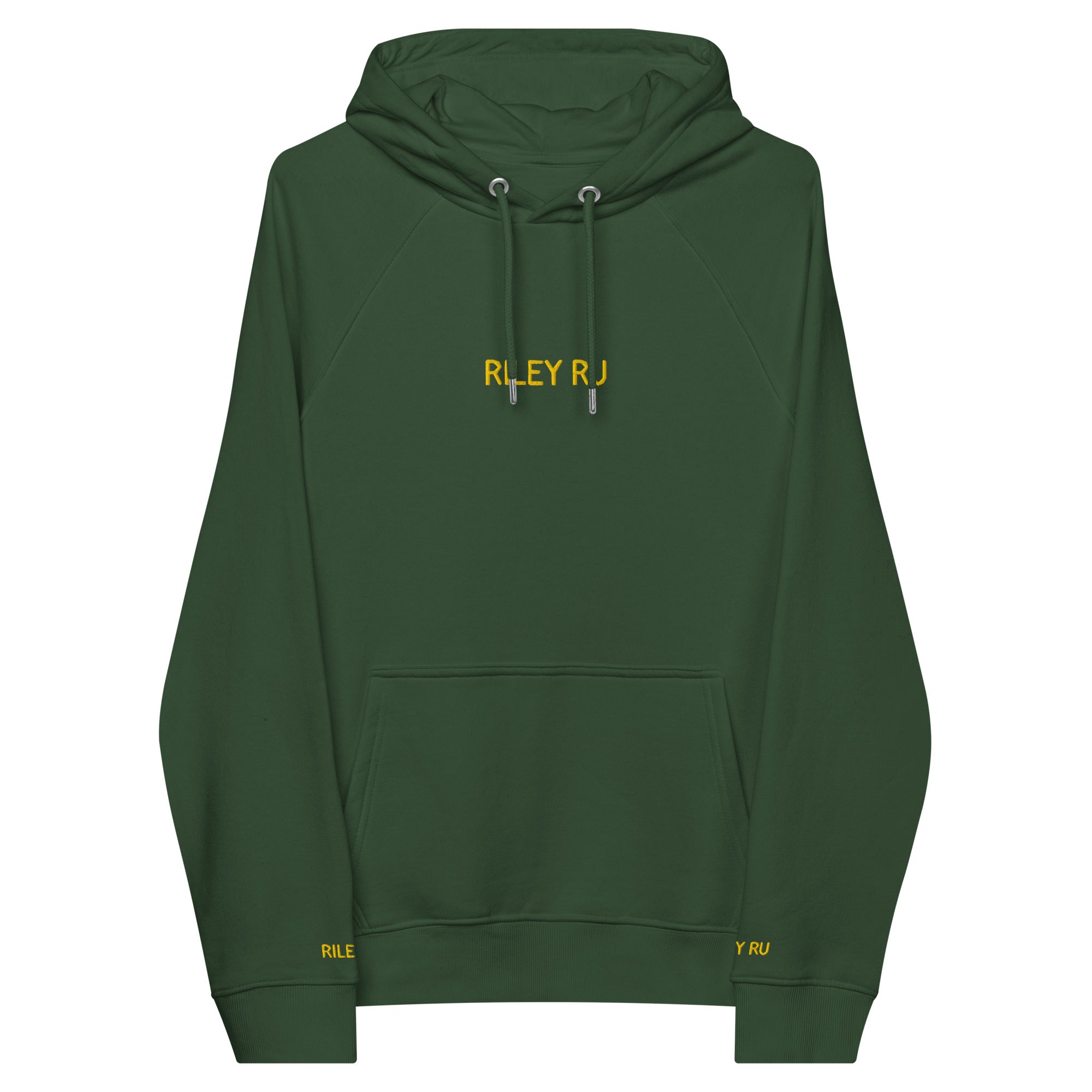 RILEY RU Embroidered Logo Unisex Eco Raglan Hoodie