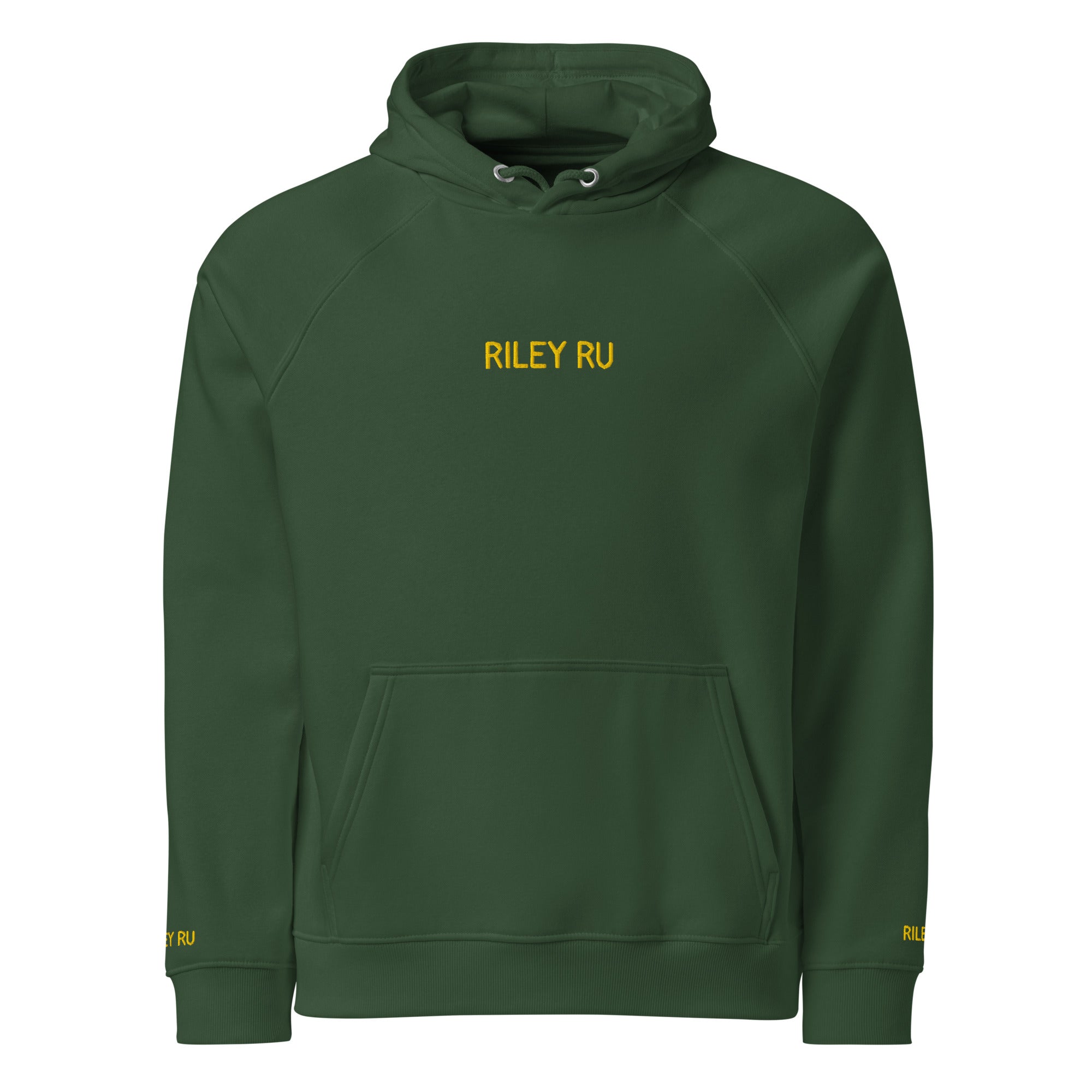 RILEY RU Embroidered Logo Unisex Eco Raglan Hoodie