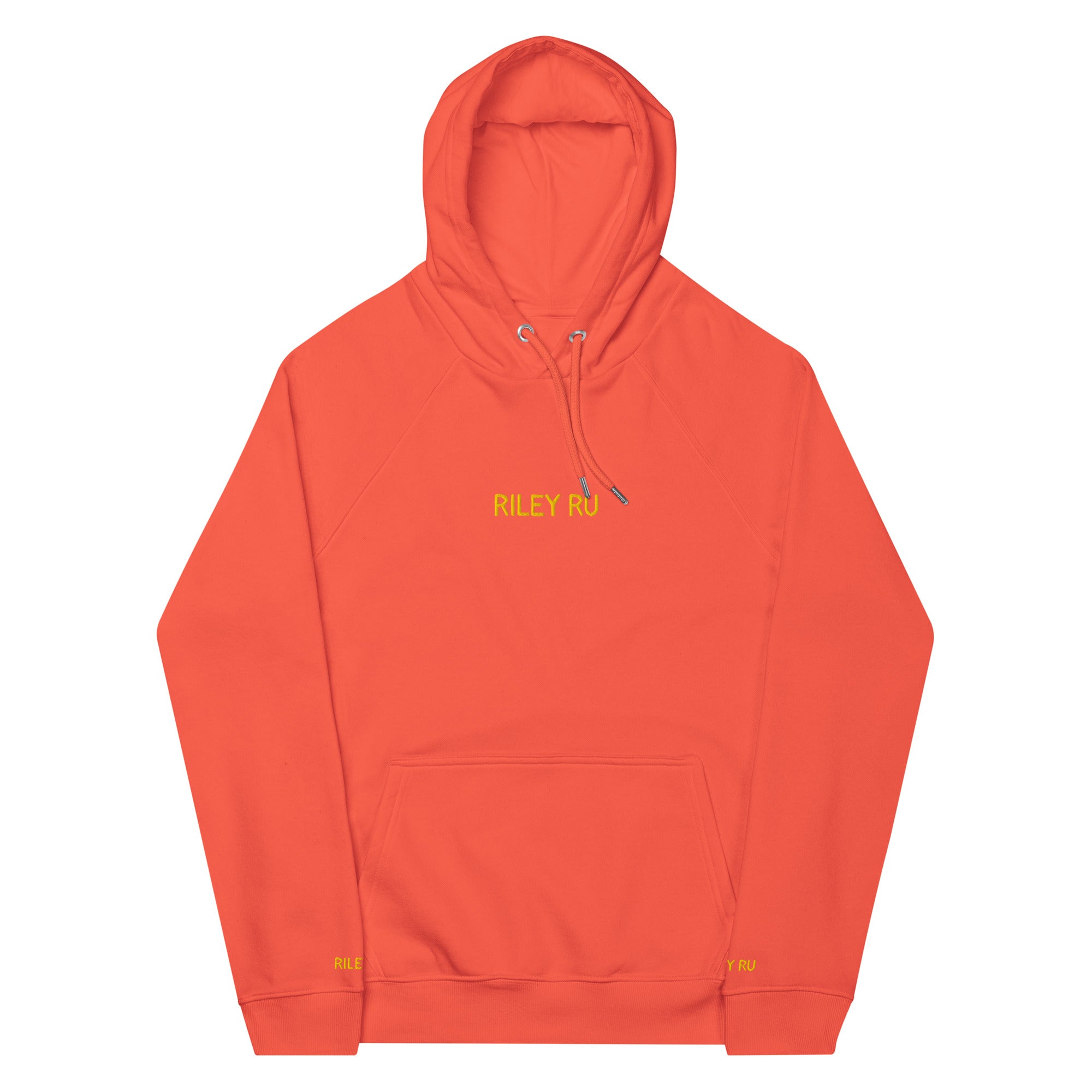 RILEY RU Embroidered Logo Unisex Eco Raglan Hoodie
