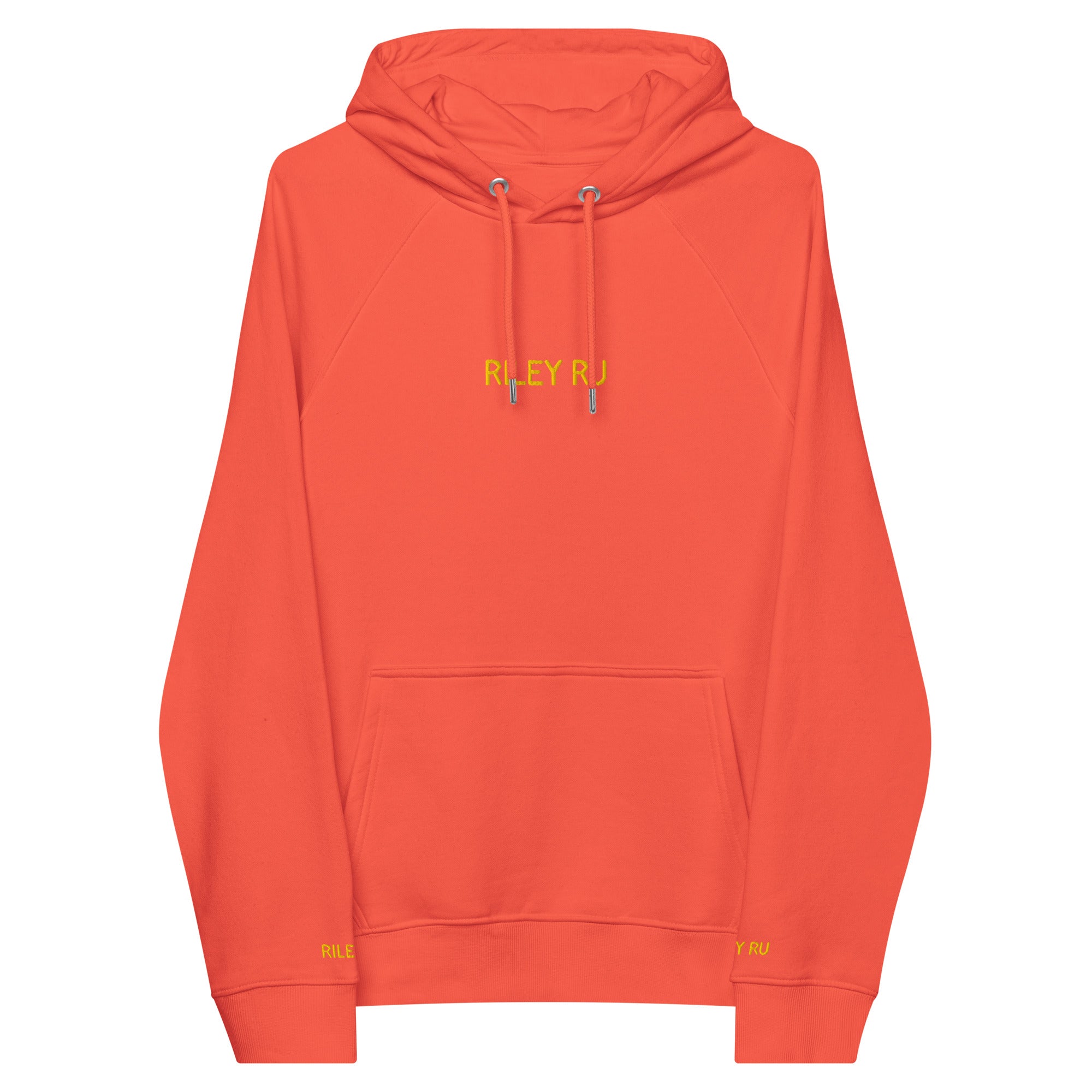 RILEY RU Embroidered Logo Unisex Eco Raglan Hoodie