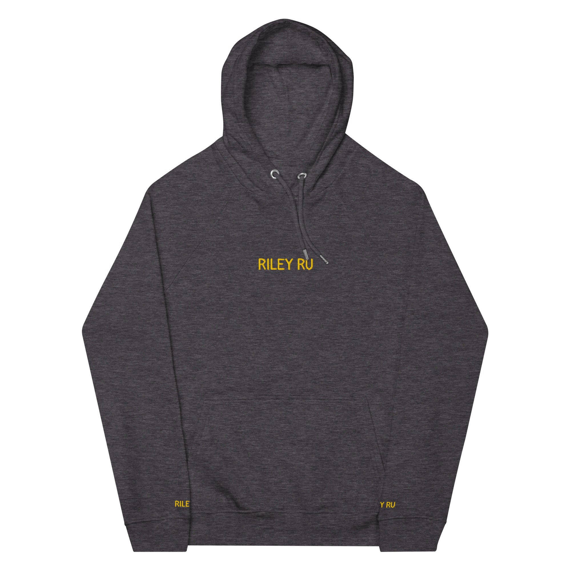 RILEY RU Embroidered Logo Unisex Eco Raglan Hoodie
