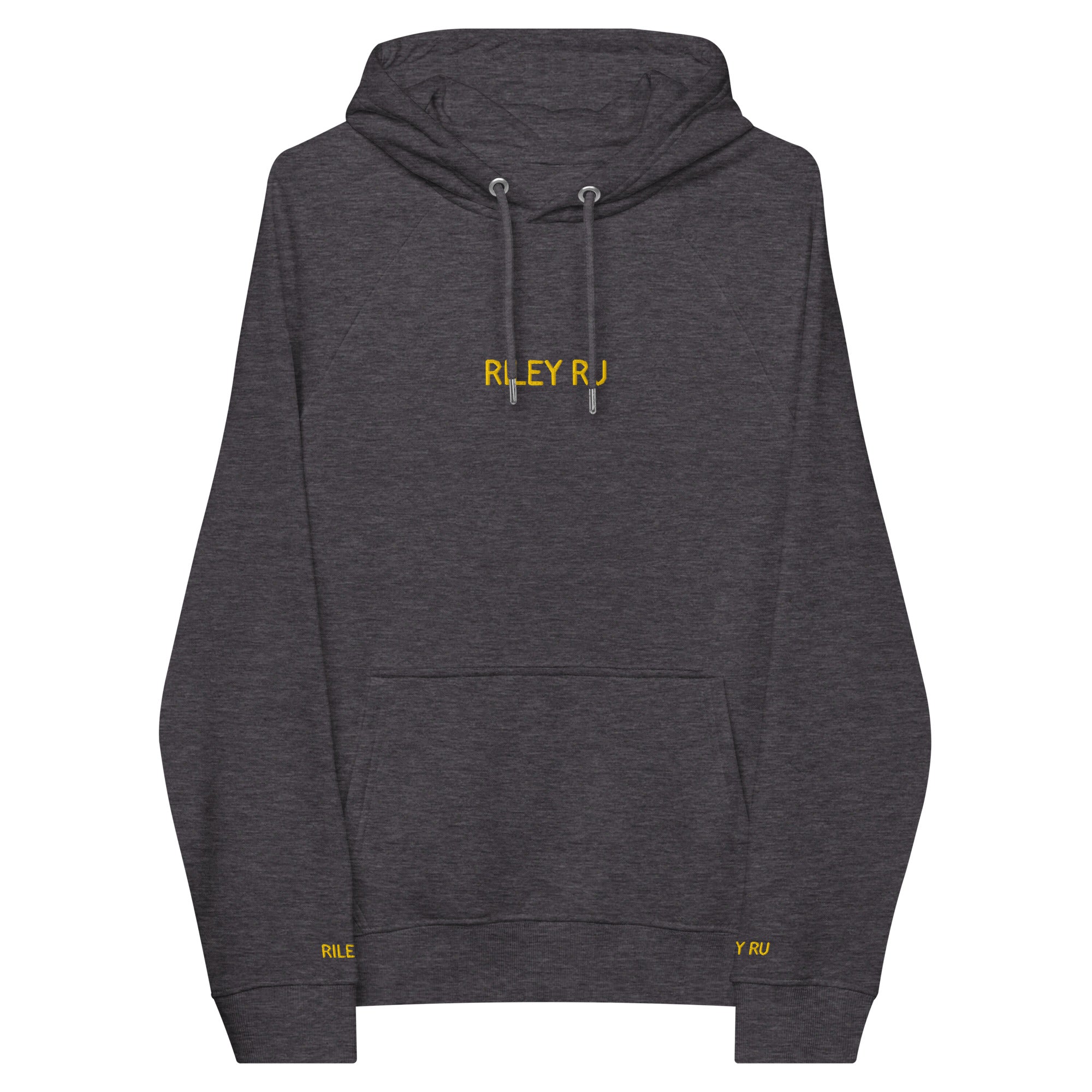 RILEY RU Embroidered Logo Unisex Eco Raglan Hoodie
