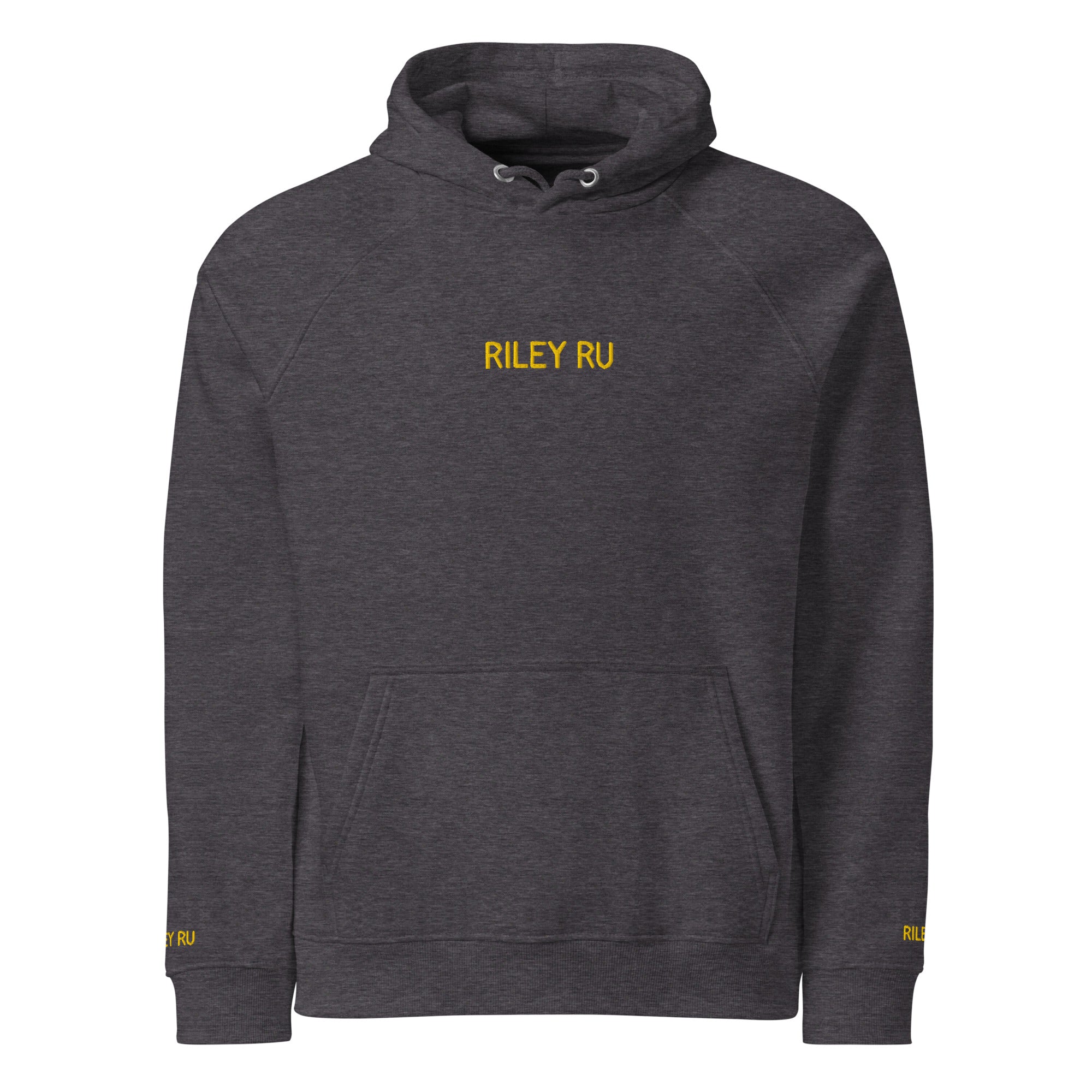 RILEY RU Embroidered Logo Unisex Eco Raglan Hoodie