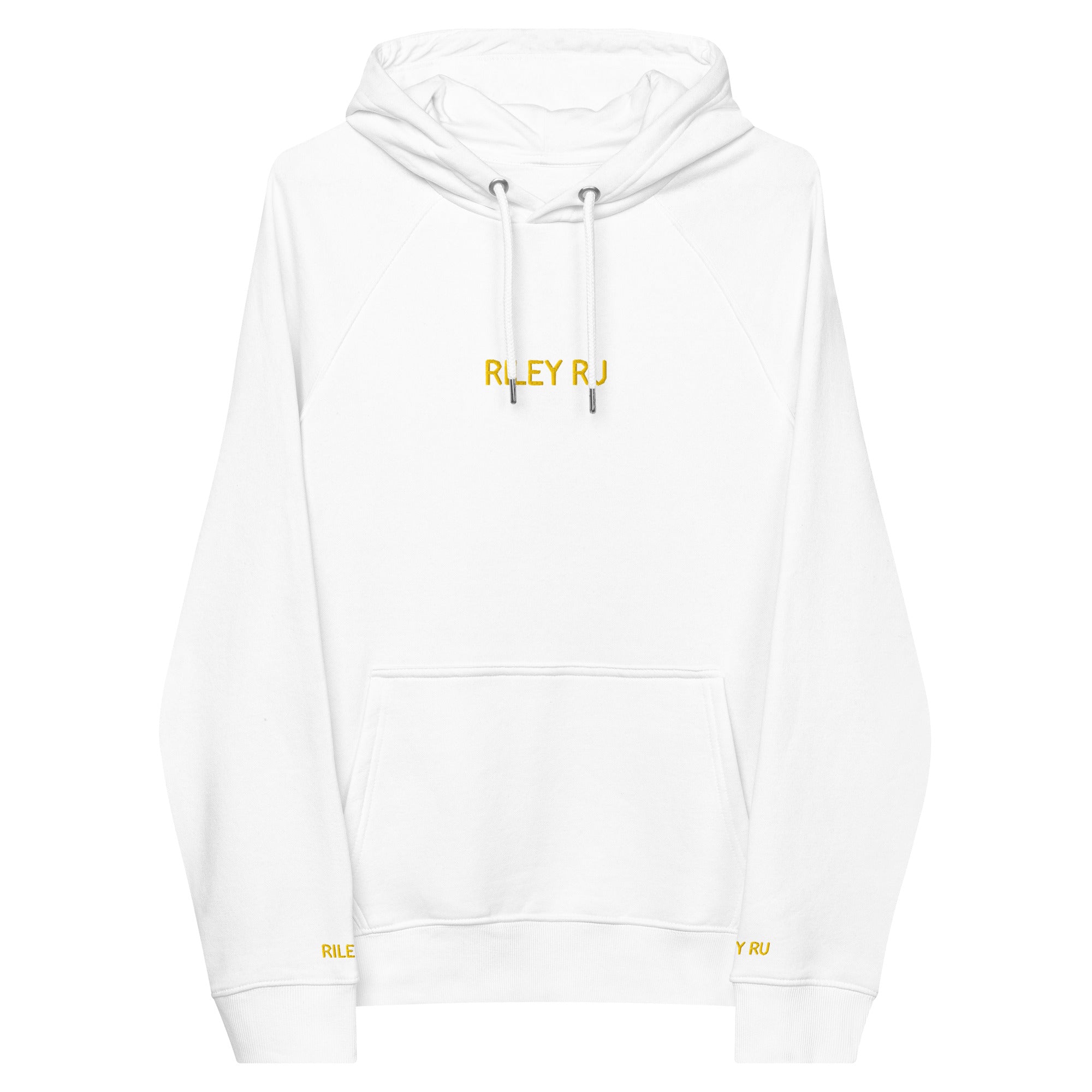 RILEY RU Embroidered Logo Unisex Eco Raglan Hoodie