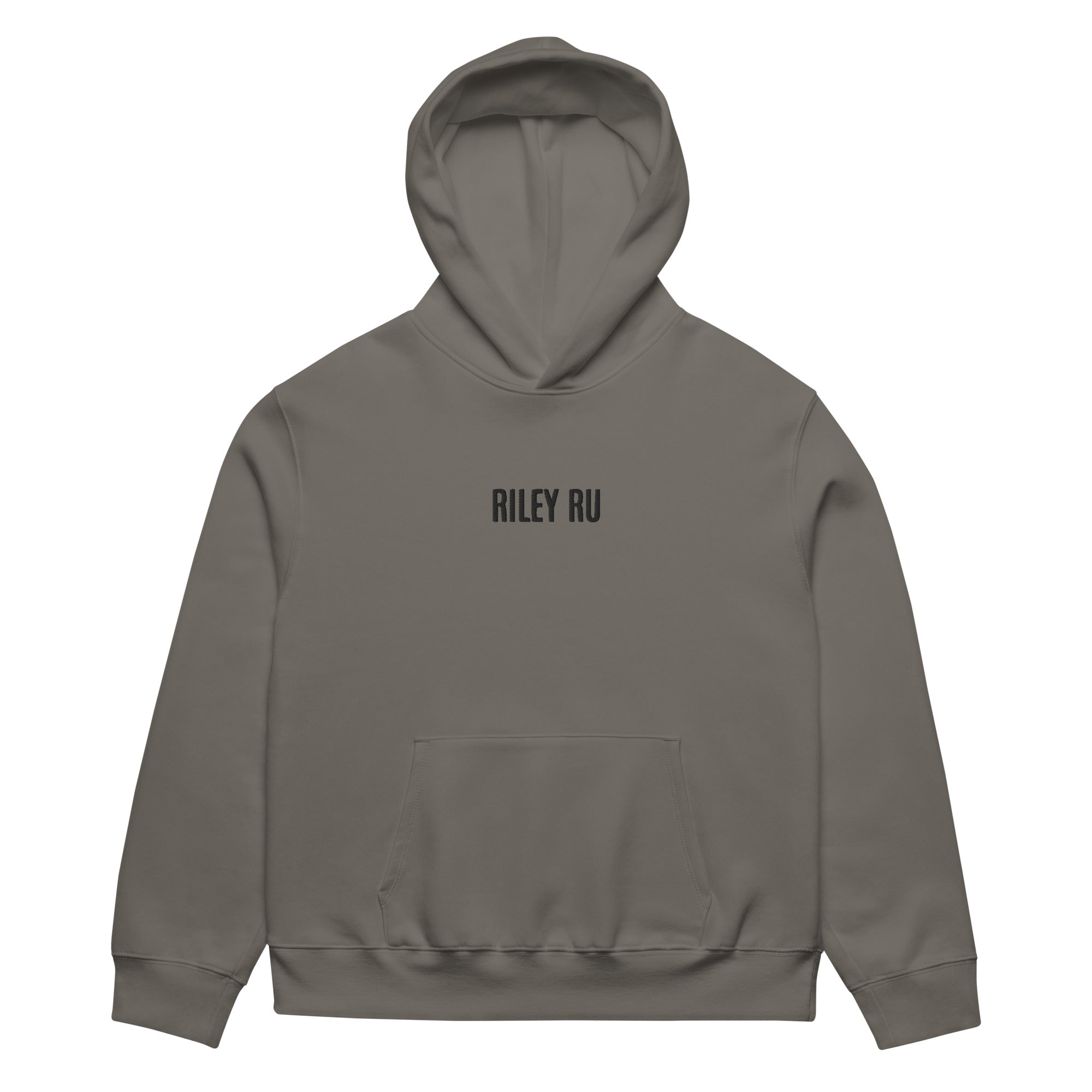 RILEY RU Embroidered Logo Oversized Heavyweight Hoodie