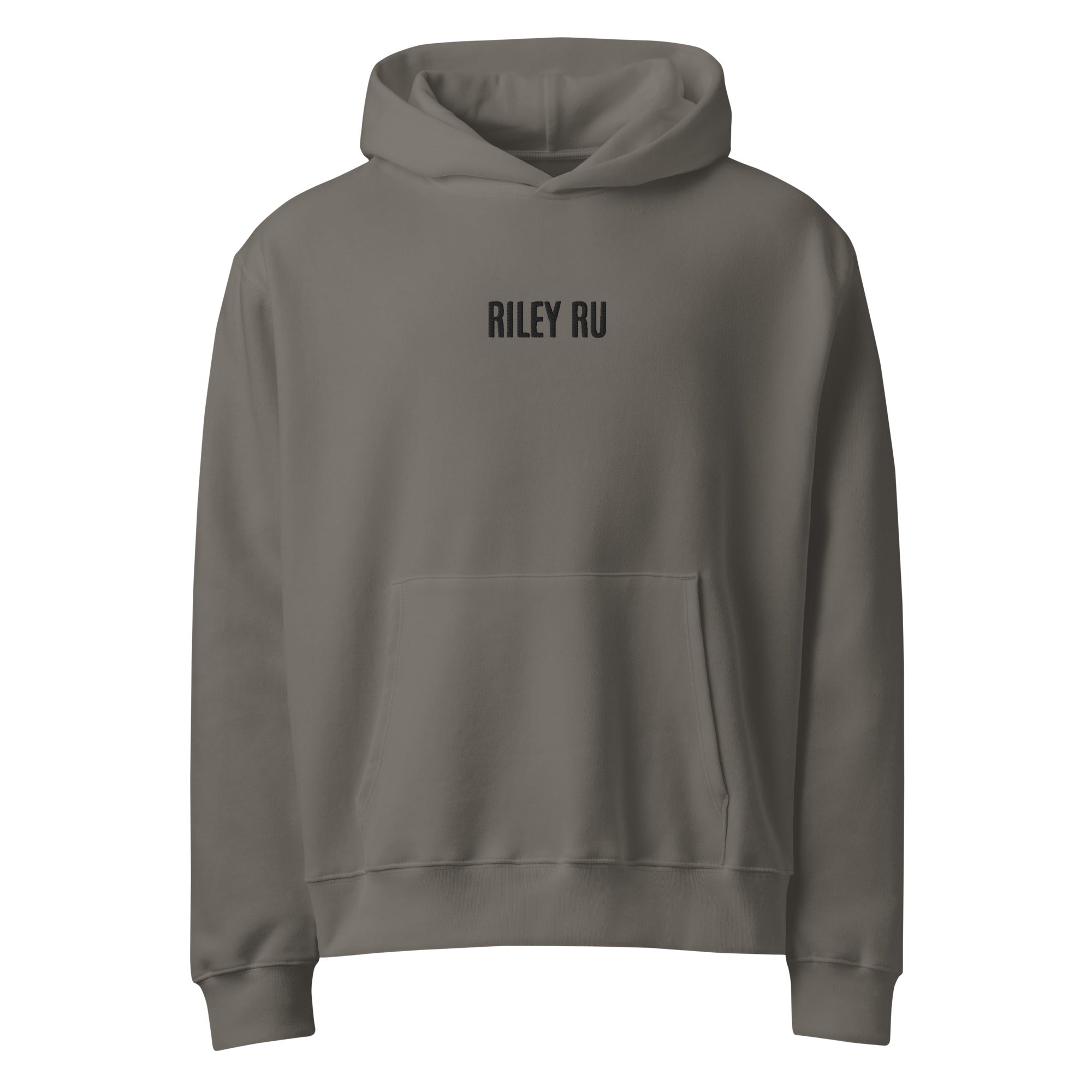 RILEY RU Embroidered Logo Oversized Heavyweight Hoodie