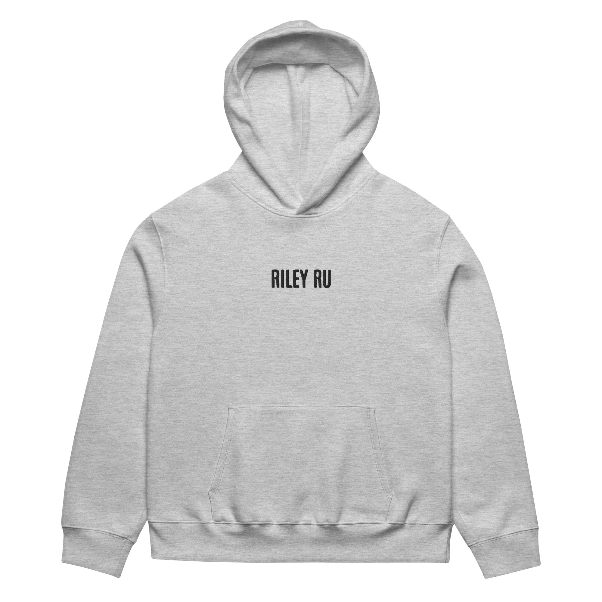 RILEY RU Embroidered Logo Oversized Heavyweight Hoodie