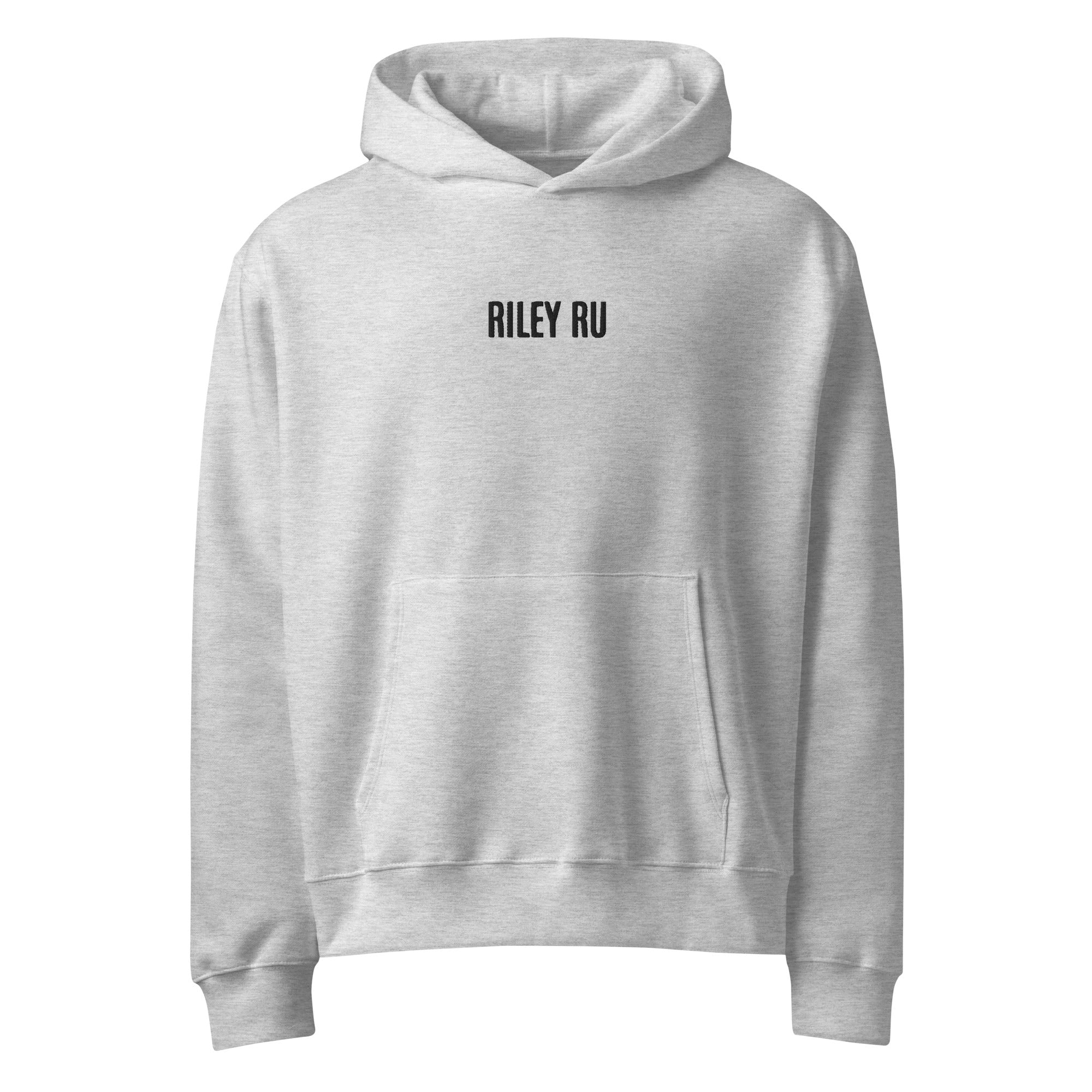 RILEY RU Embroidered Logo Oversized Heavyweight Hoodie