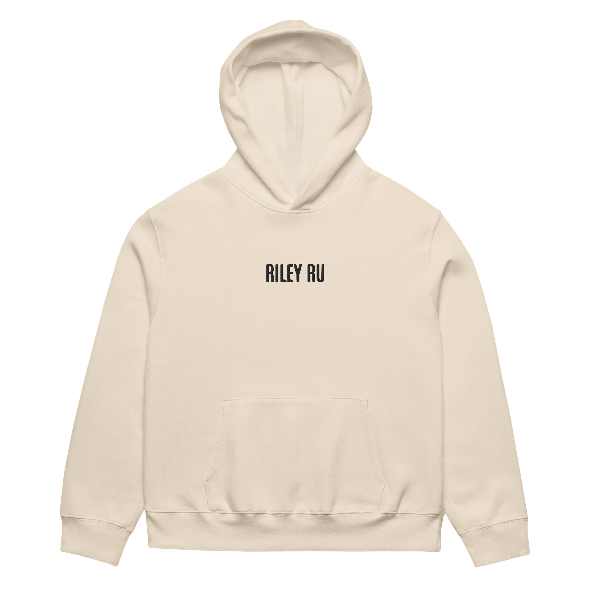 RILEY RU Embroidered Logo Oversized Heavyweight Hoodie