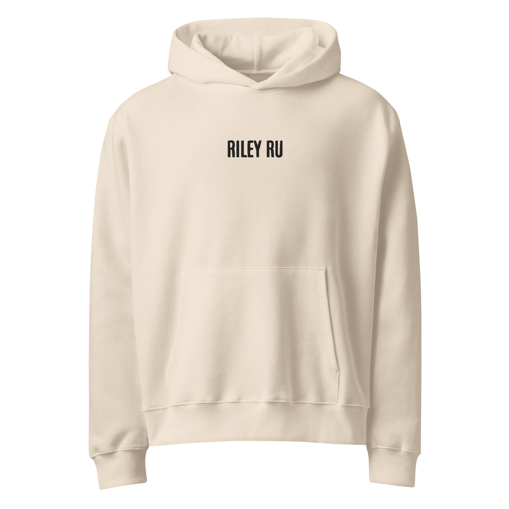 RILEY RU Embroidered Logo Oversized Heavyweight Hoodie