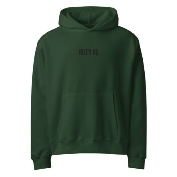 RILEY RU Embroidered Logo Oversized Heavyweight Hoodie