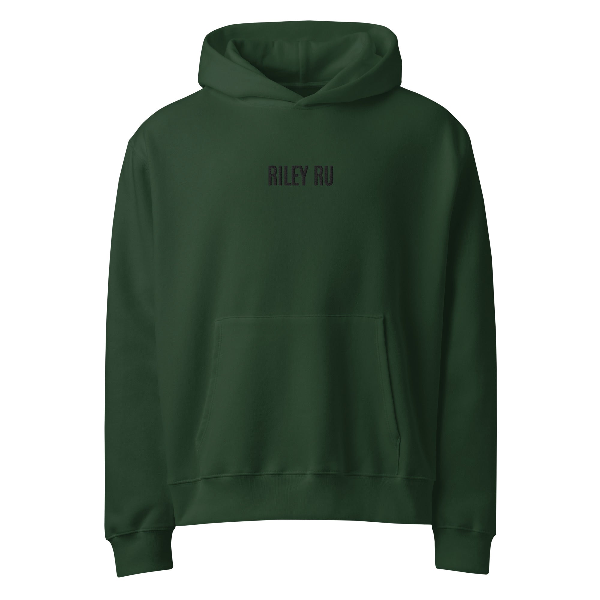 RILEY RU Embroidered Logo Oversized Heavyweight Hoodie