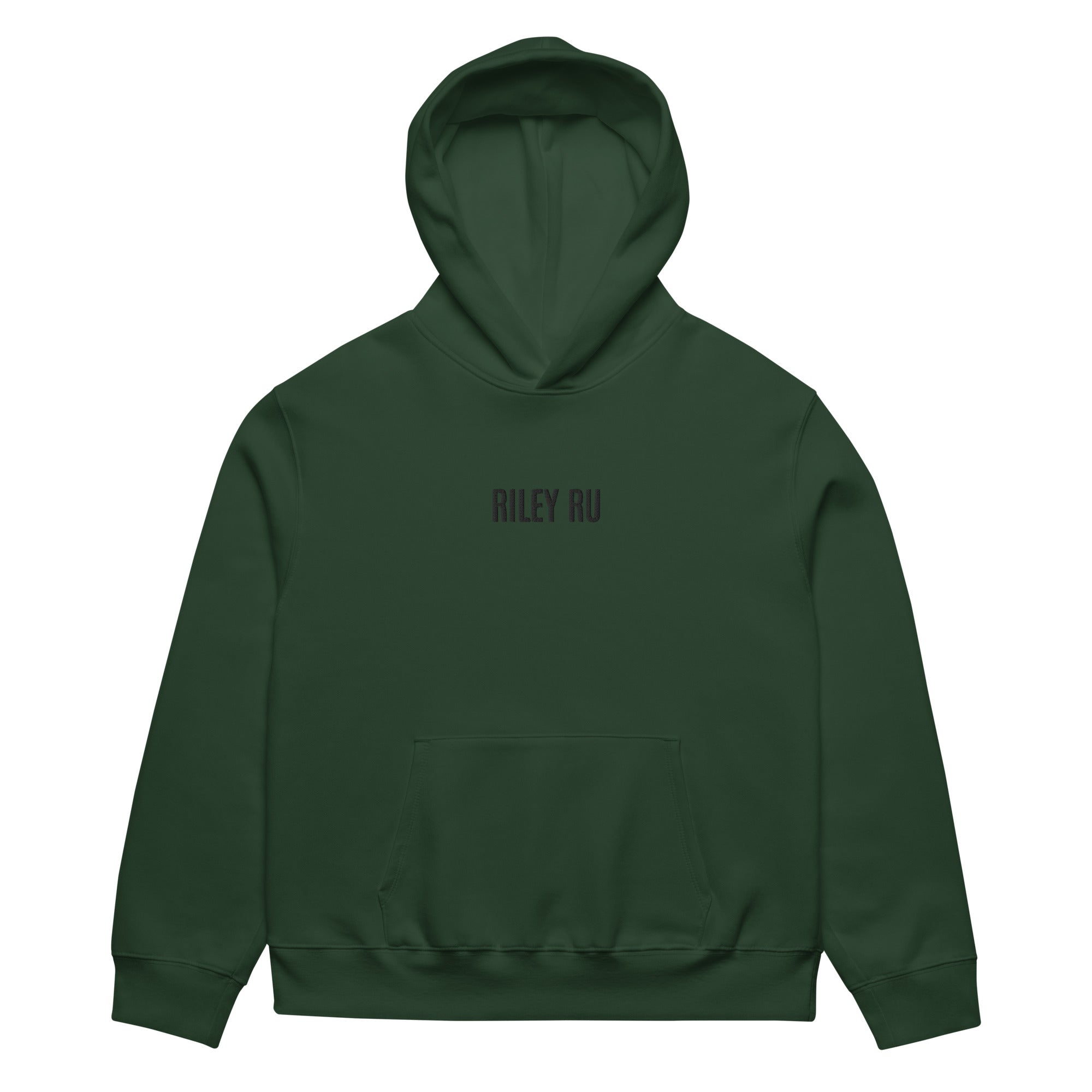 RILEY RU Embroidered Logo Oversized Heavyweight Hoodie
