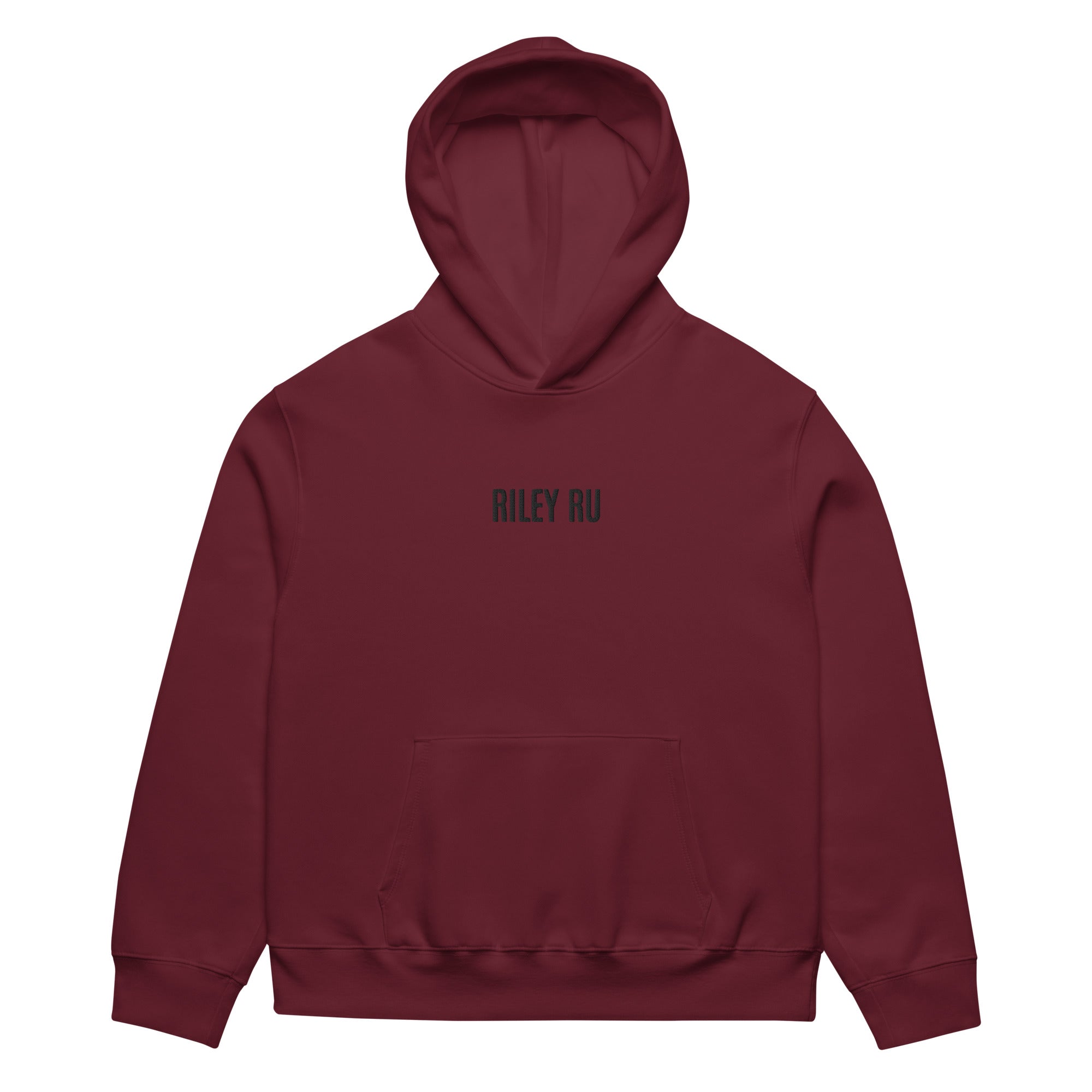 RILEY RU Embroidered Logo Oversized Heavyweight Hoodie