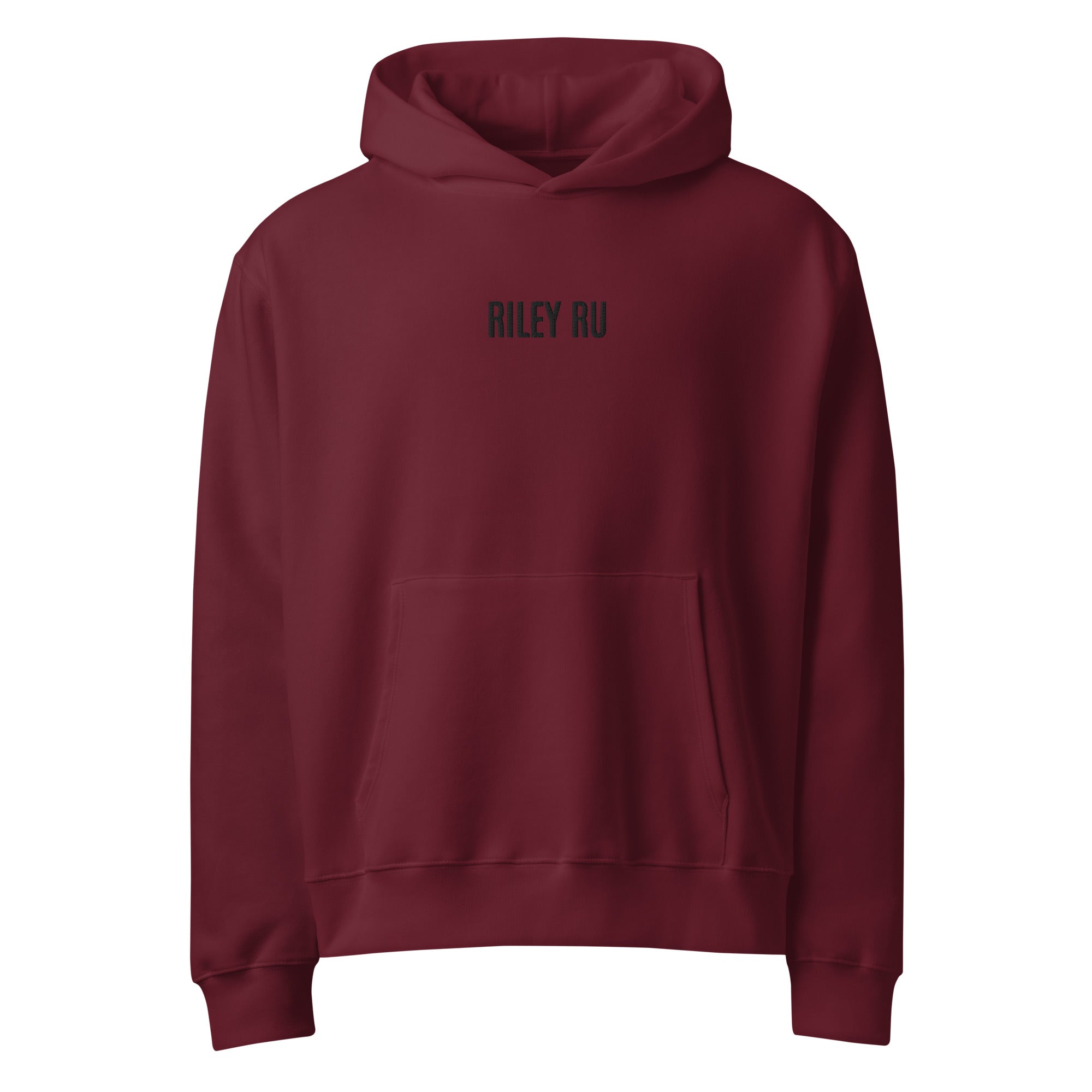 RILEY RU Embroidered Logo Oversized Heavyweight Hoodie