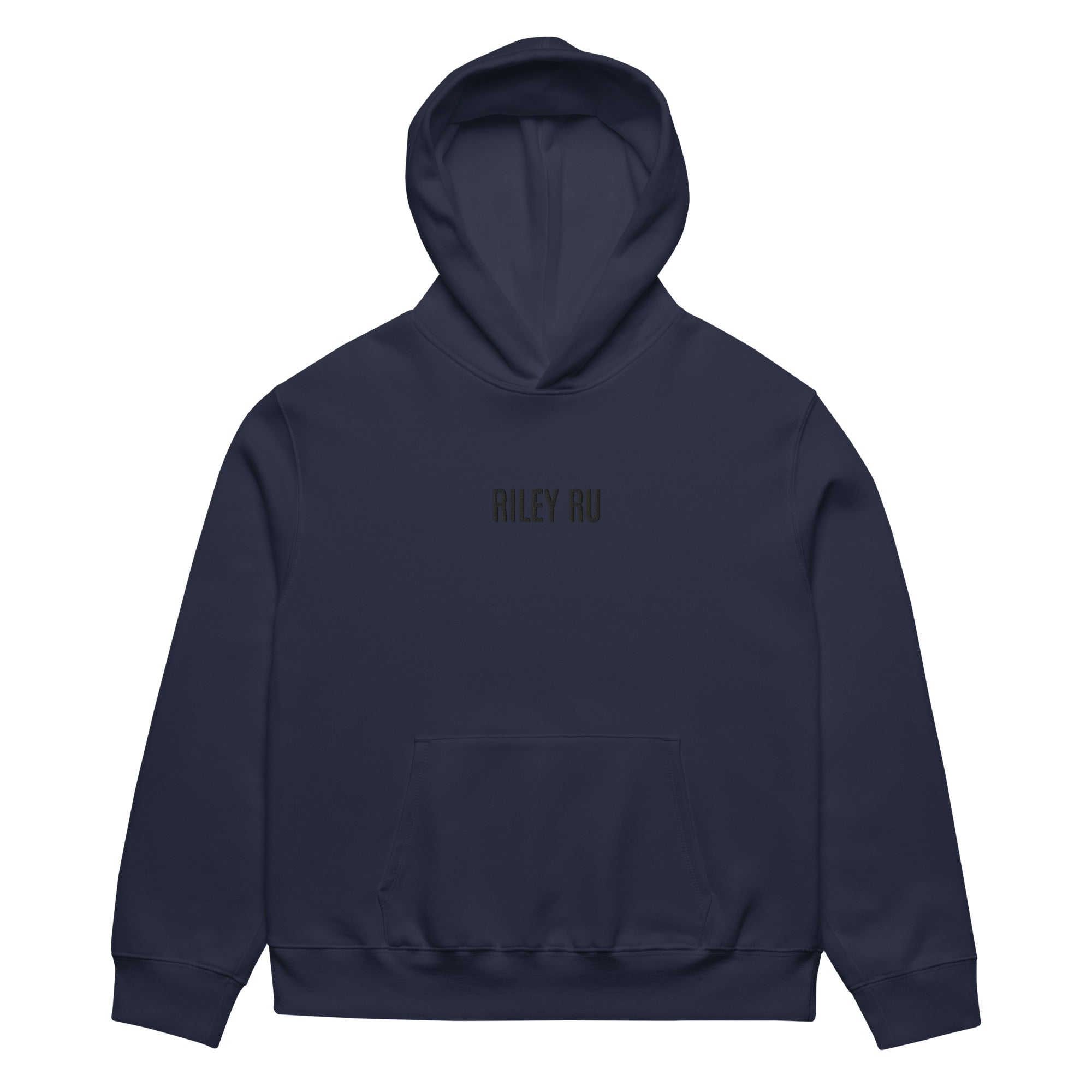 RILEY RU Embroidered Logo Oversized Heavyweight Hoodie