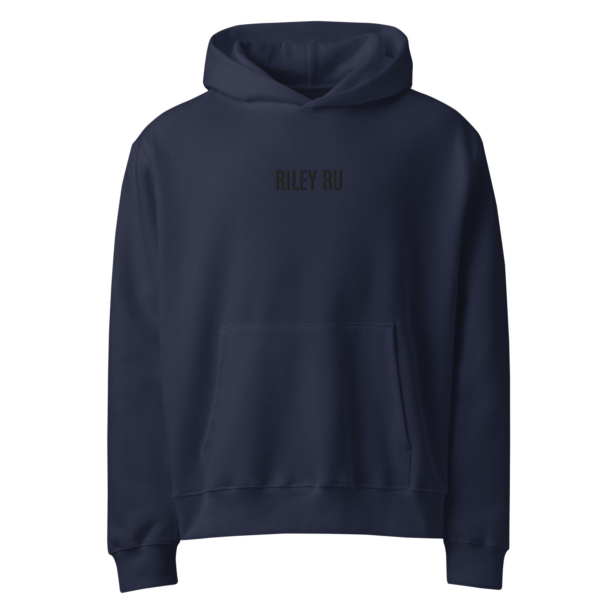 RILEY RU Embroidered Logo Oversized Heavyweight Hoodie