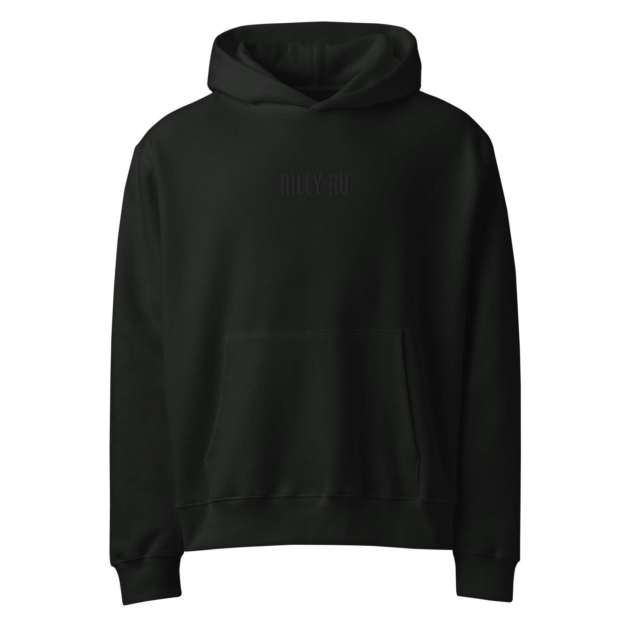 RILEY RU Embroidered Logo Oversized Heavyweight Hoodie