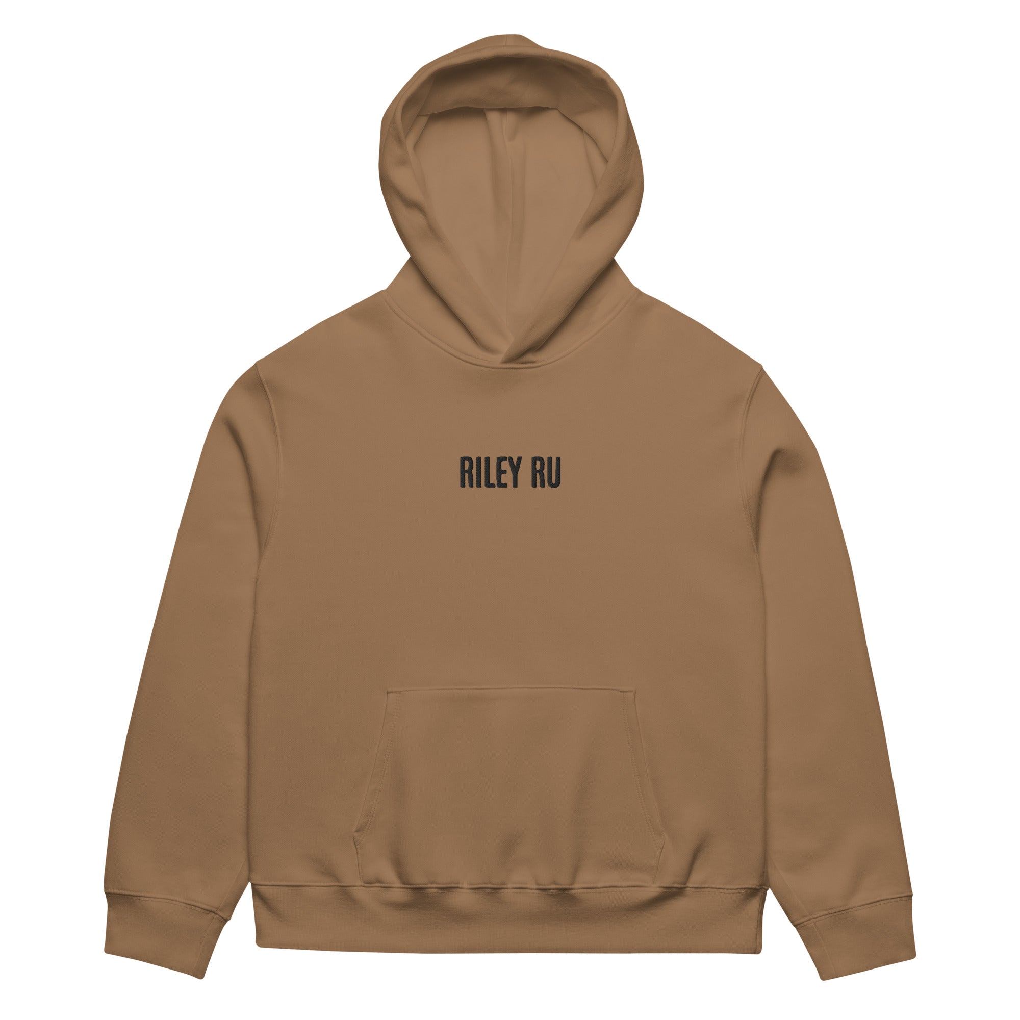 RILEY RU Embroidered Logo Oversized Heavyweight Hoodie