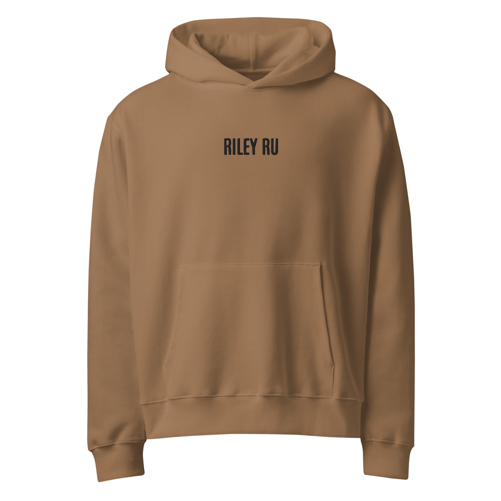 RILEY RU Embroidered Logo Oversized Heavyweight Hoodie