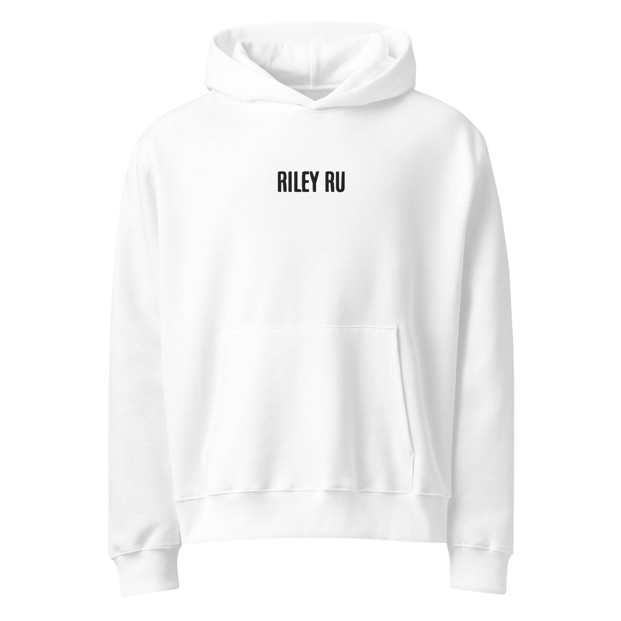 RILEY RU Embroidered Logo Oversized Heavyweight Hoodie