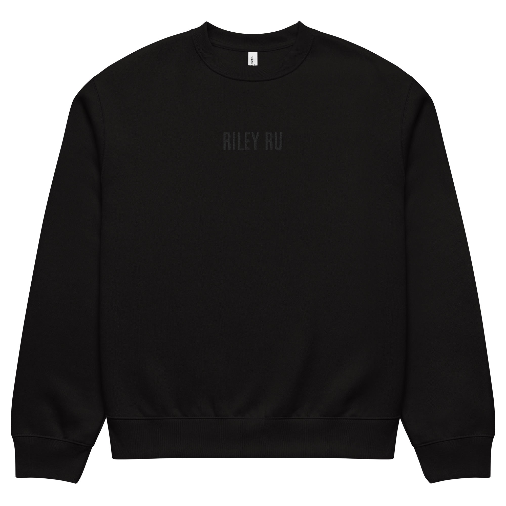 RILEY RU Embroidered Oversized Heavyweight Sweatshirt