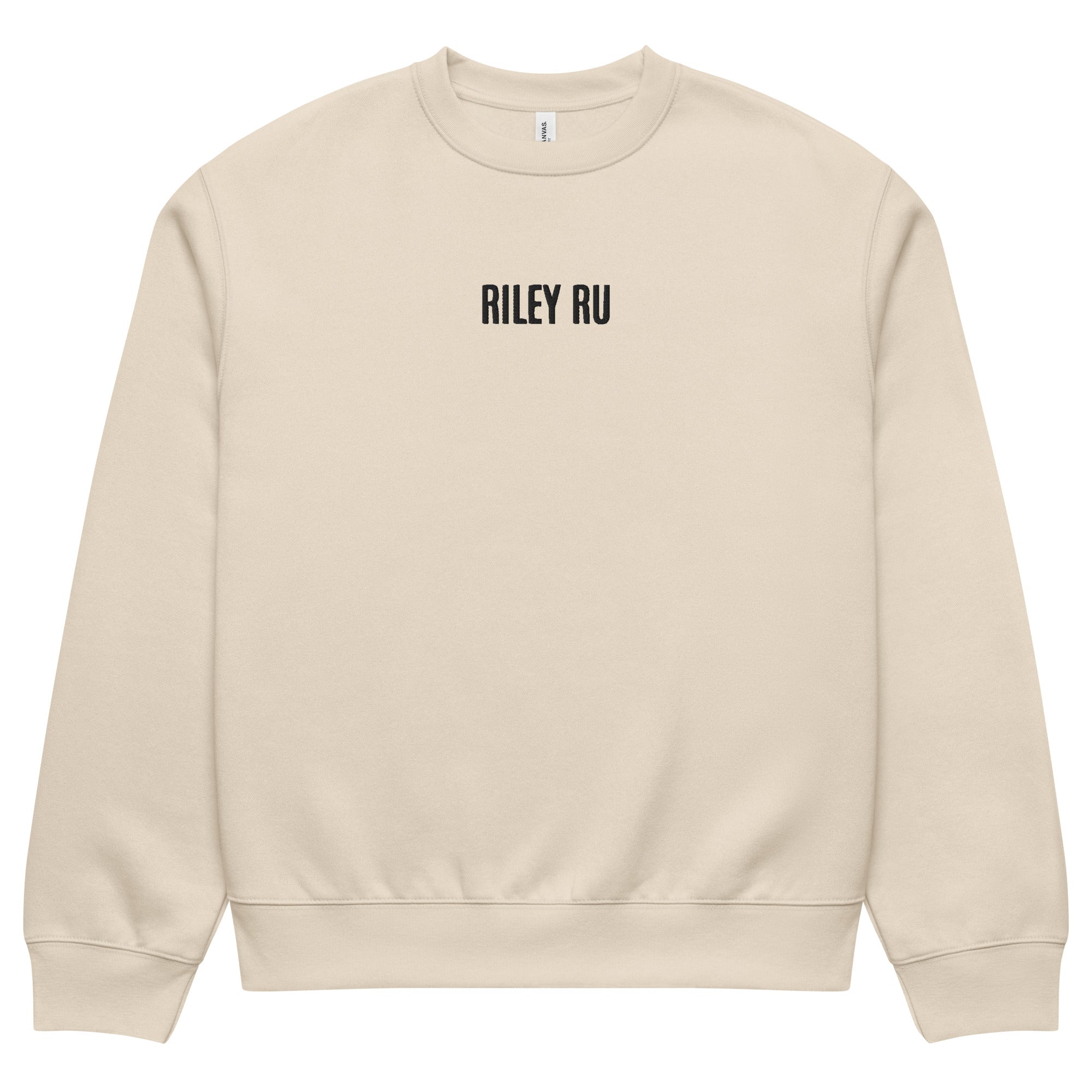 RILEY RU Embroidered Oversized Heavyweight Sweatshirt