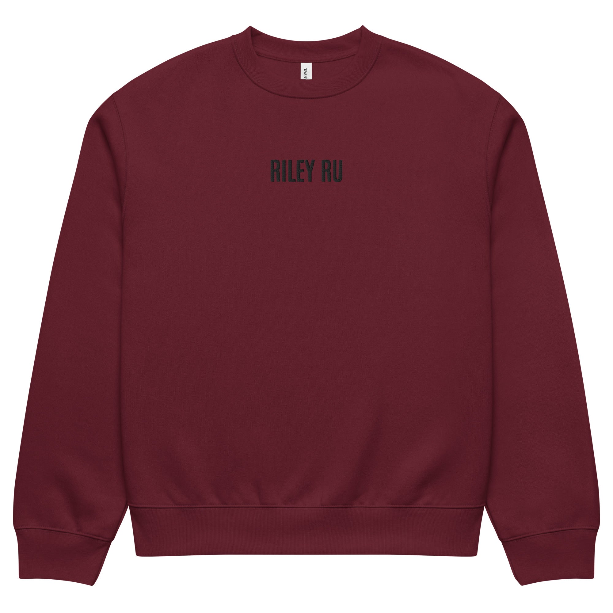 RILEY RU Embroidered Oversized Heavyweight Sweatshirt