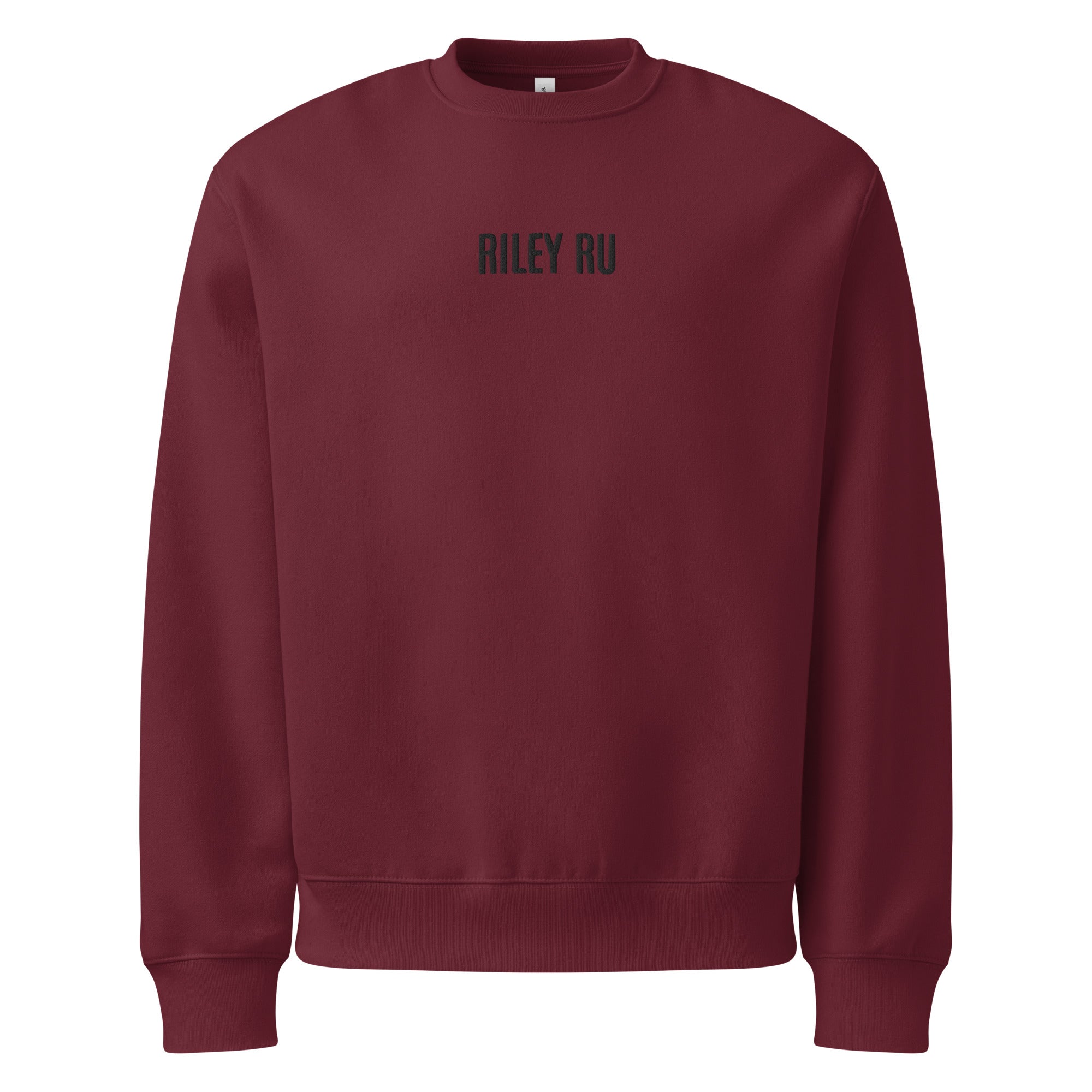 RILEY RU Embroidered Oversized Heavyweight Sweatshirt