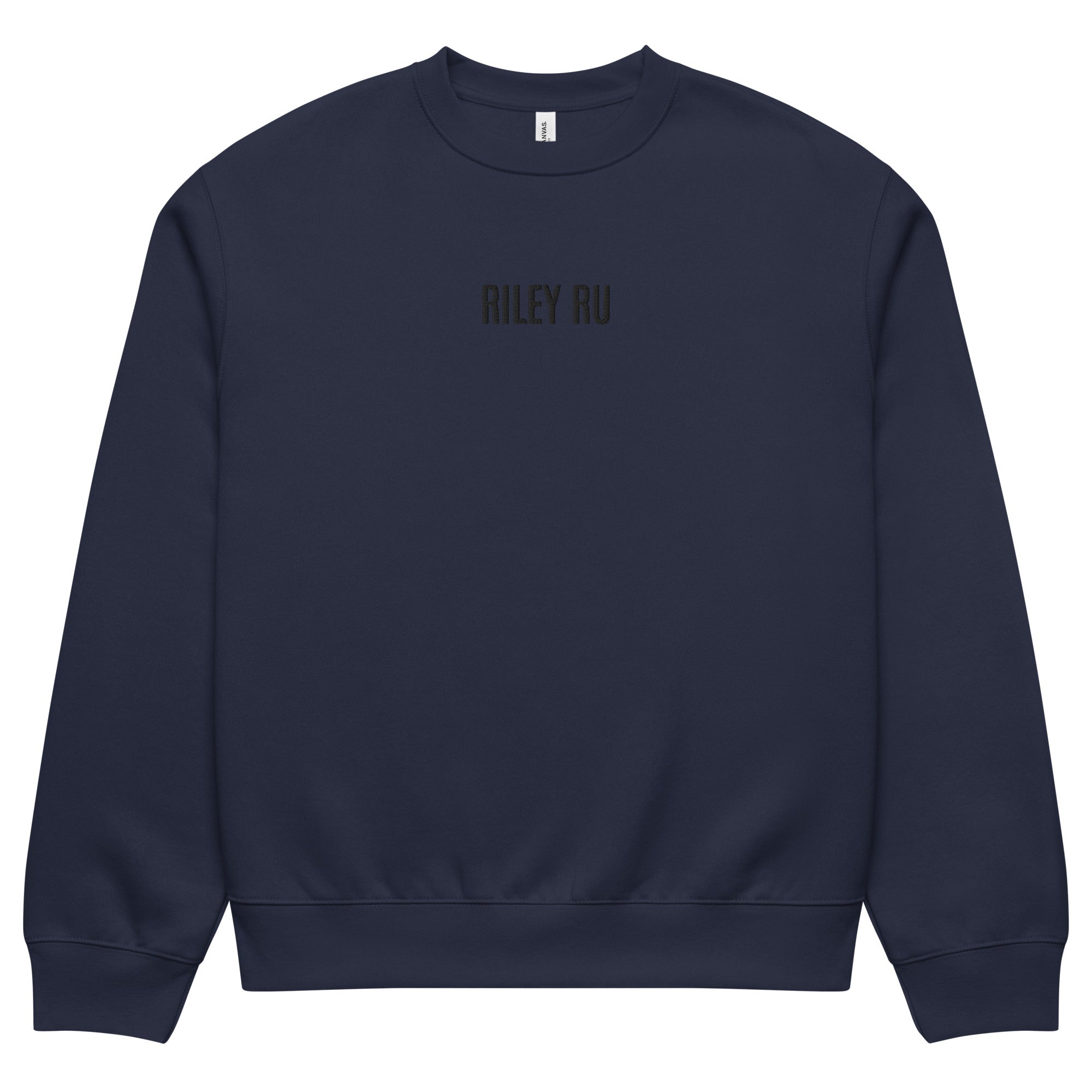 RILEY RU Embroidered Oversized Heavyweight Sweatshirt